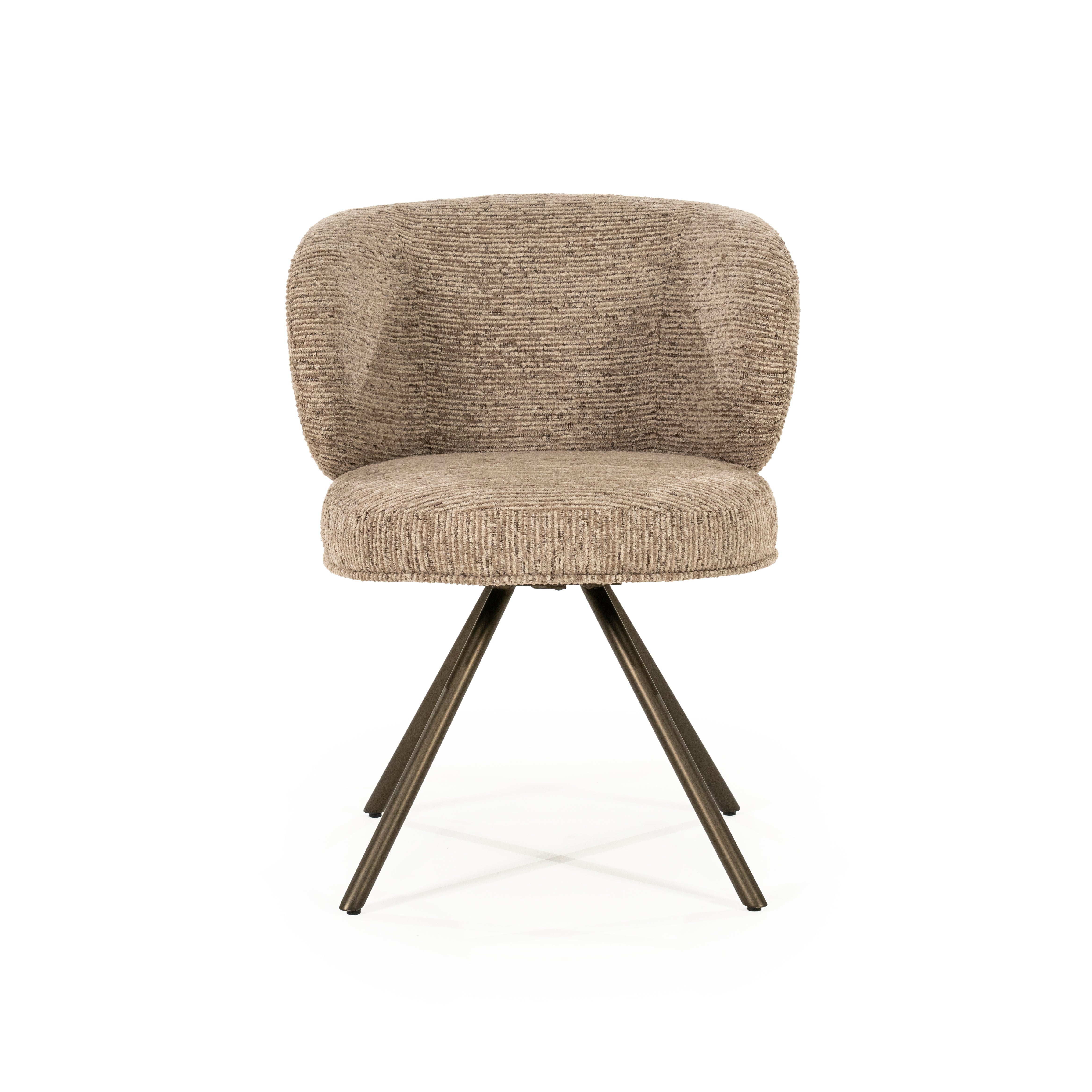 Krzesło obrotowe JAYSON brązowy z ciemnobrązową podstawą