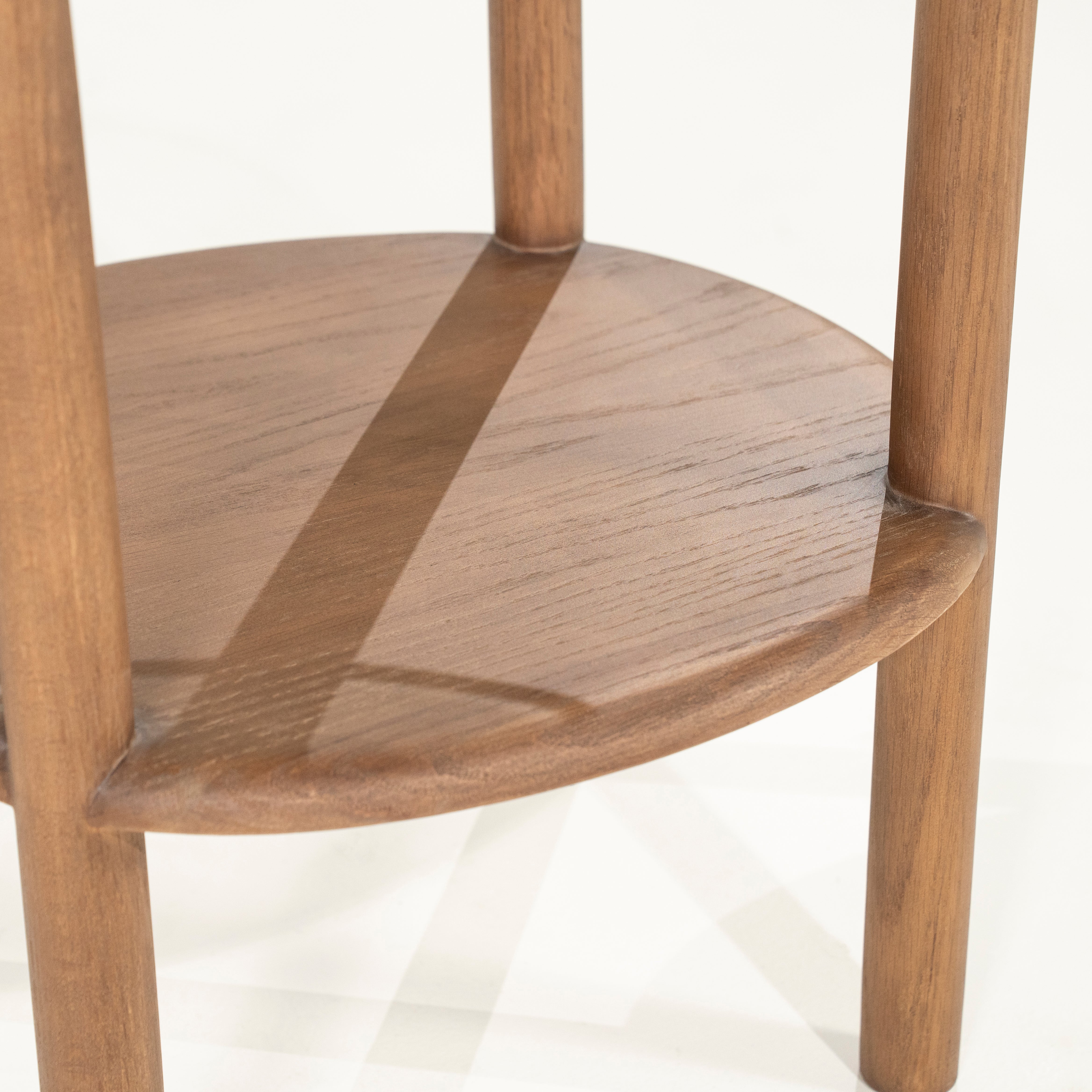 CLEO Side Table Dark Oak Wood with Glass Top