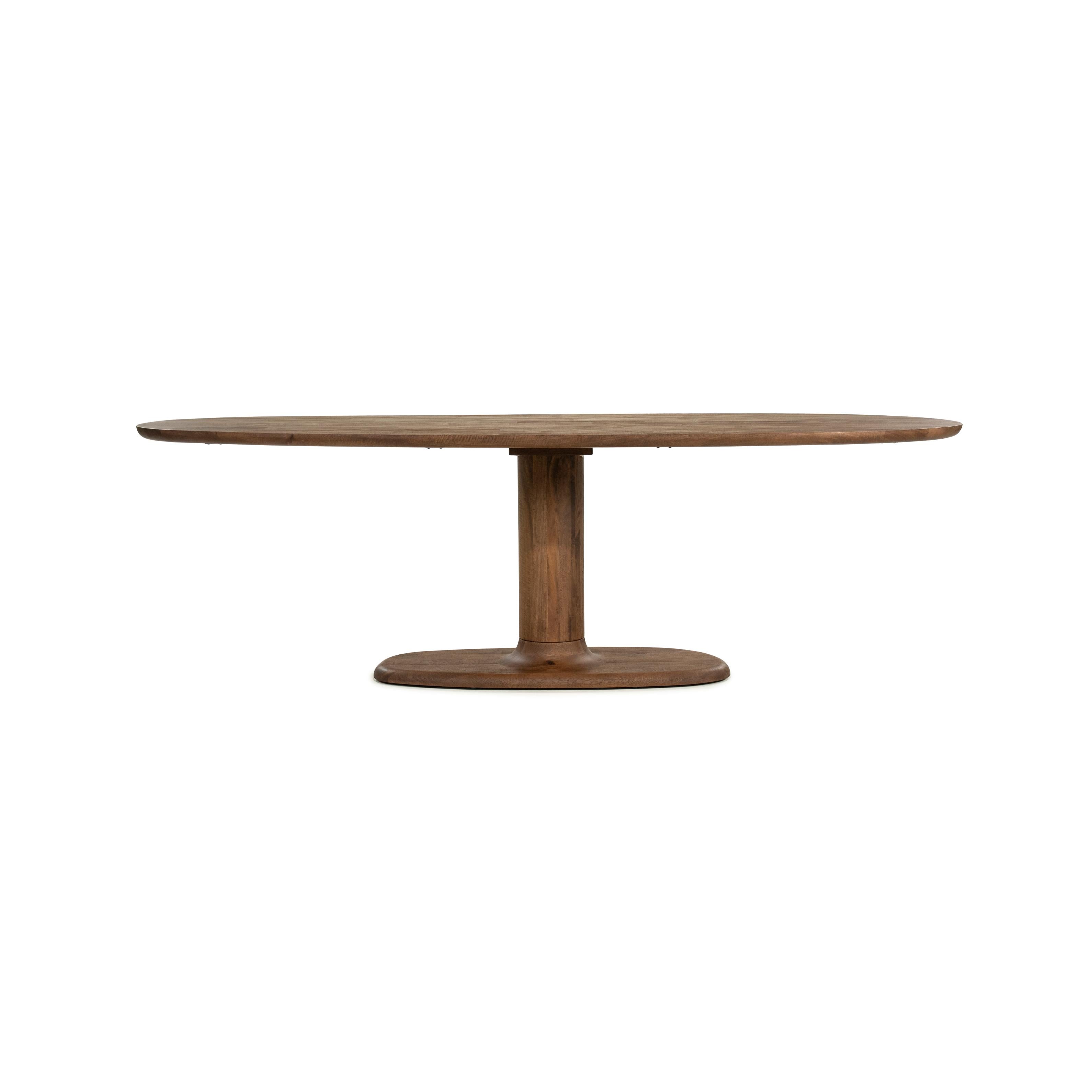 Oval Table COCO Dark Brown Mango Wood