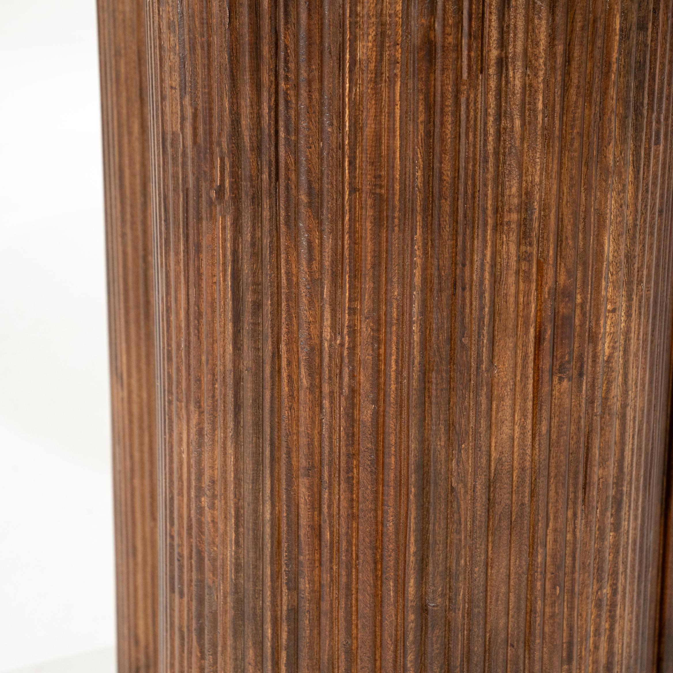 Stół okrągły XANNI marmur Botticion z drewnem mango