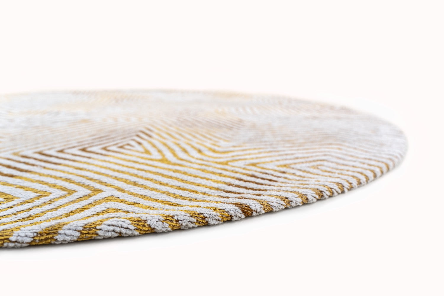 Dywan okrągły CORAL YELLOW HIPPY żółto-beżowy