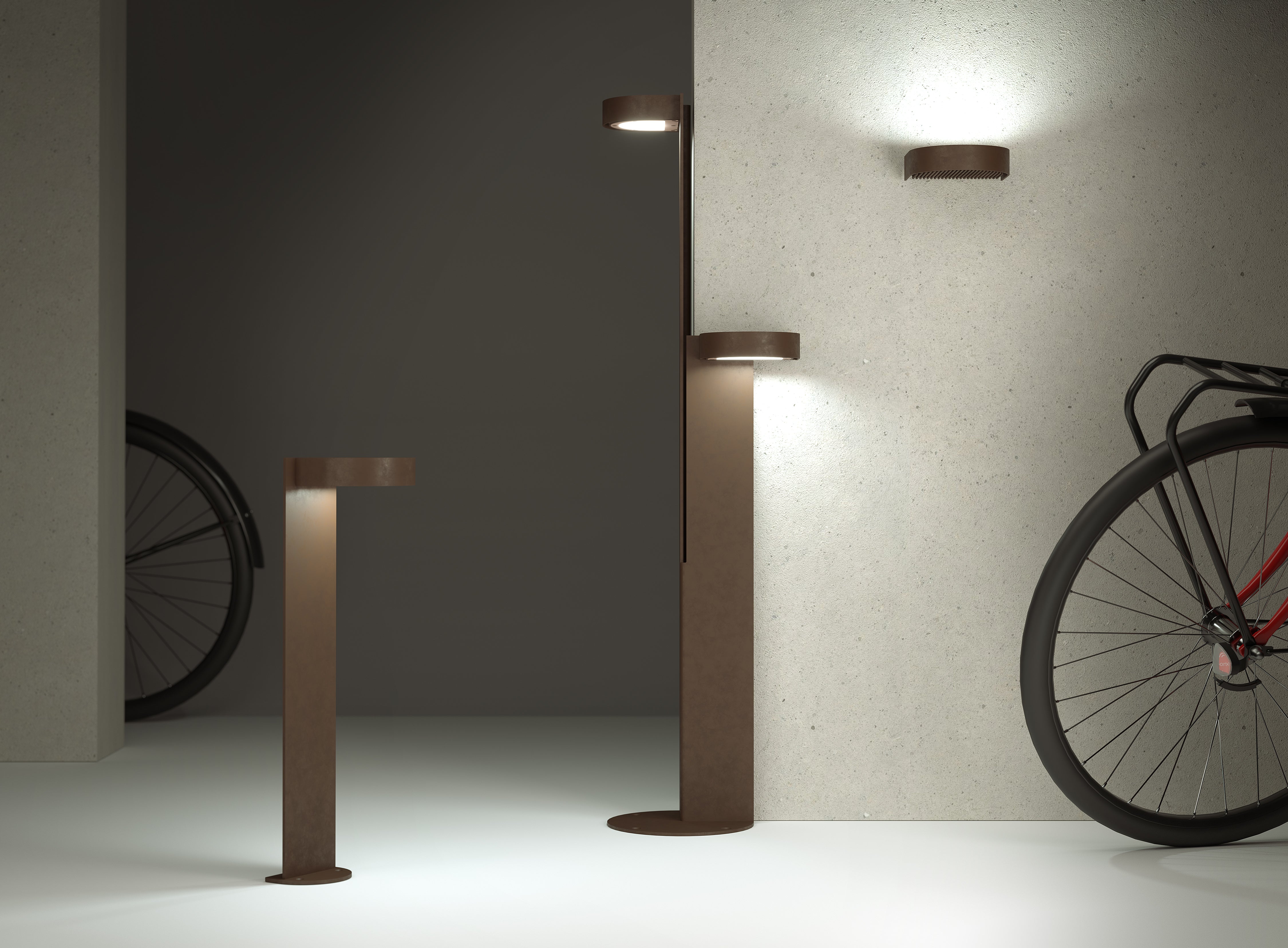 Zahradní stojací lampa BRIM hnědá