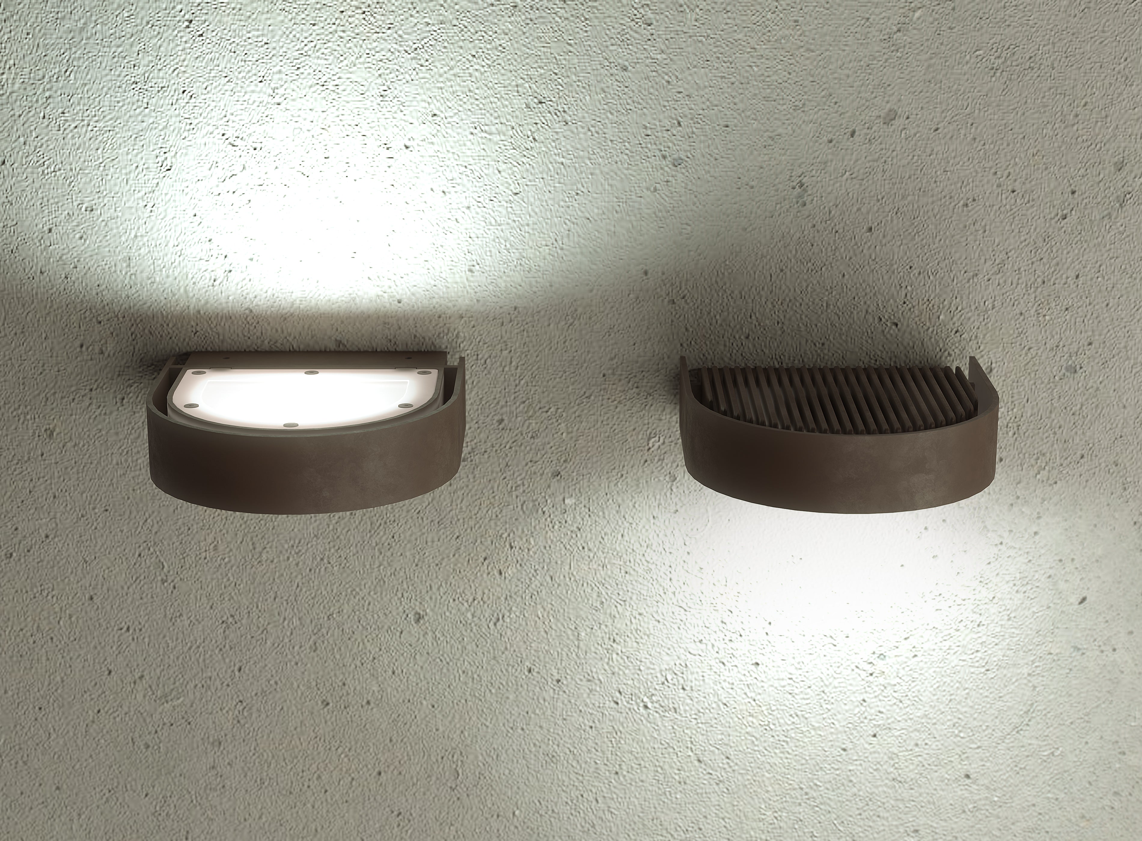 BRIM outdoor wall lamp in brown