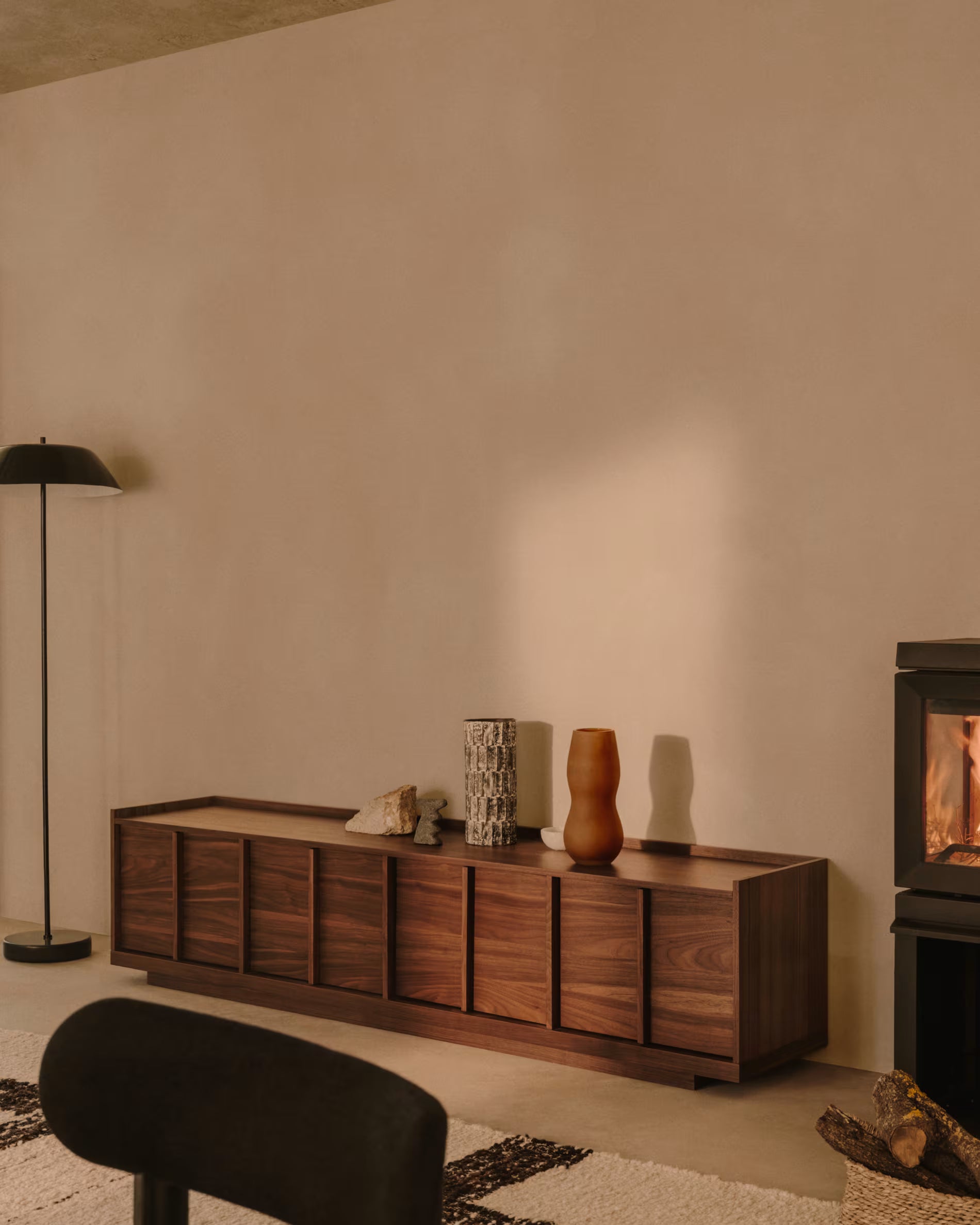 ONIX Walnut Veneer TV Cabinet