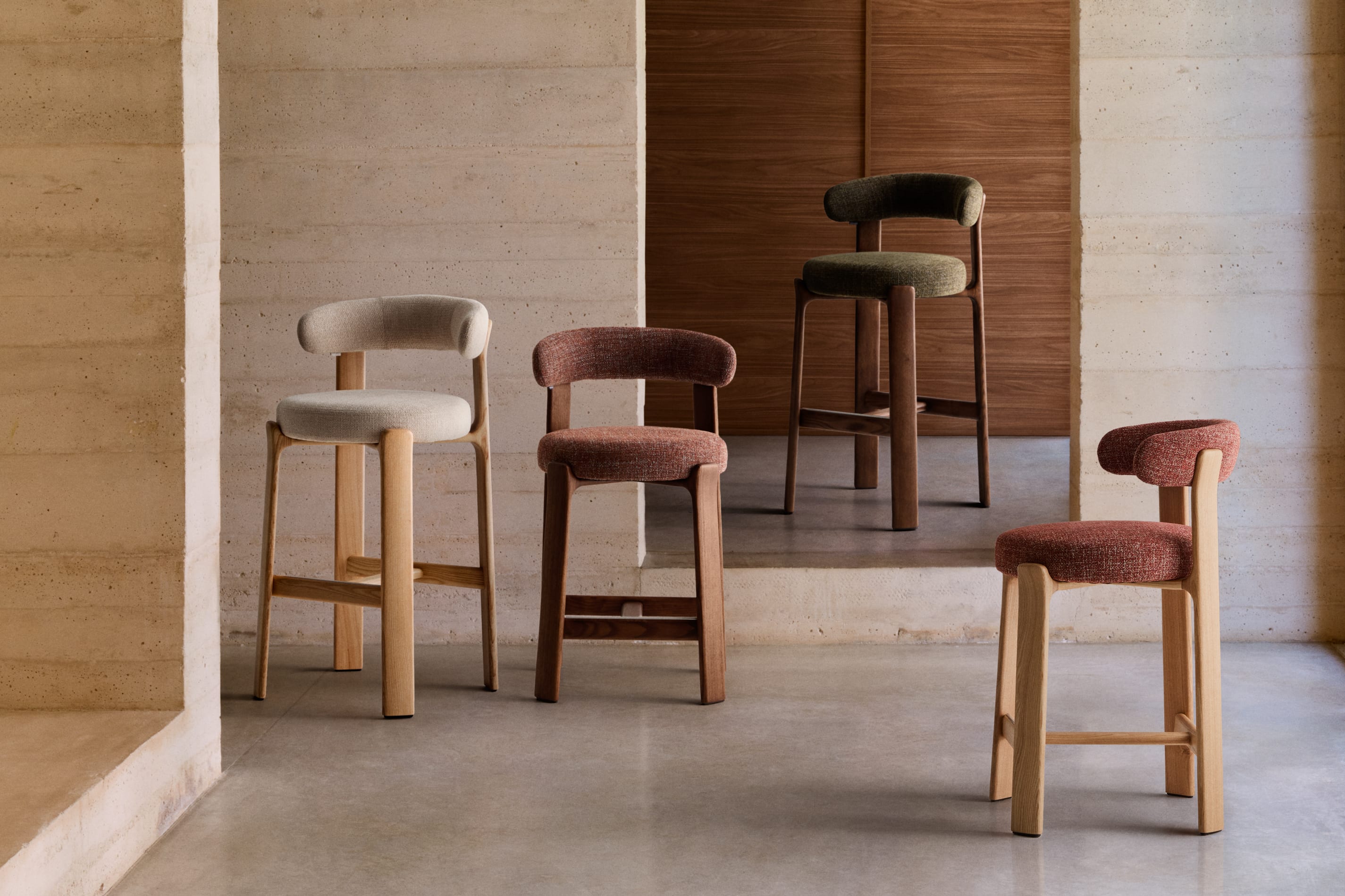 Hoker GRANITE zielony szenil z ciemną jesionową podstawą