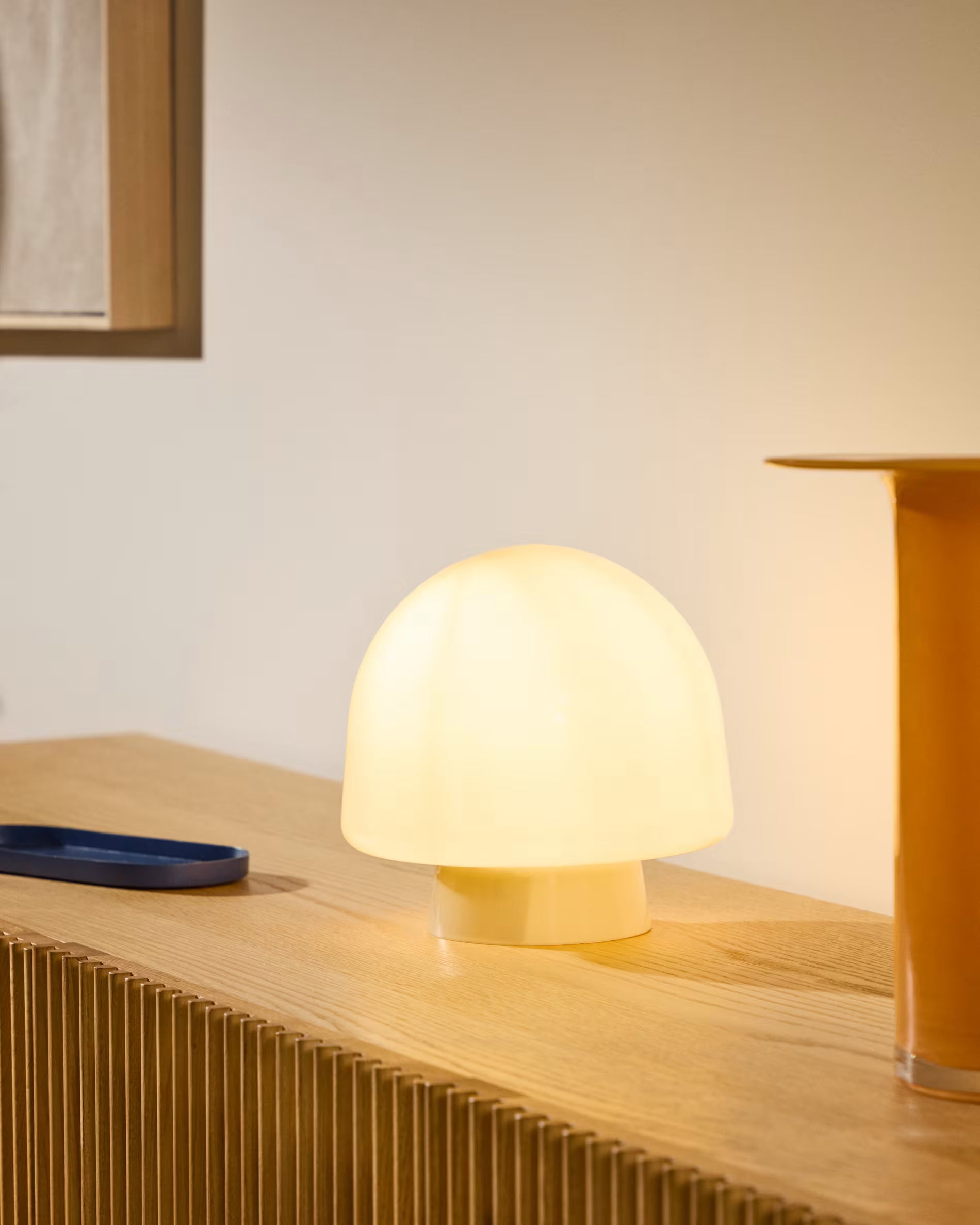 Lampa stołowa REIG szare szkło