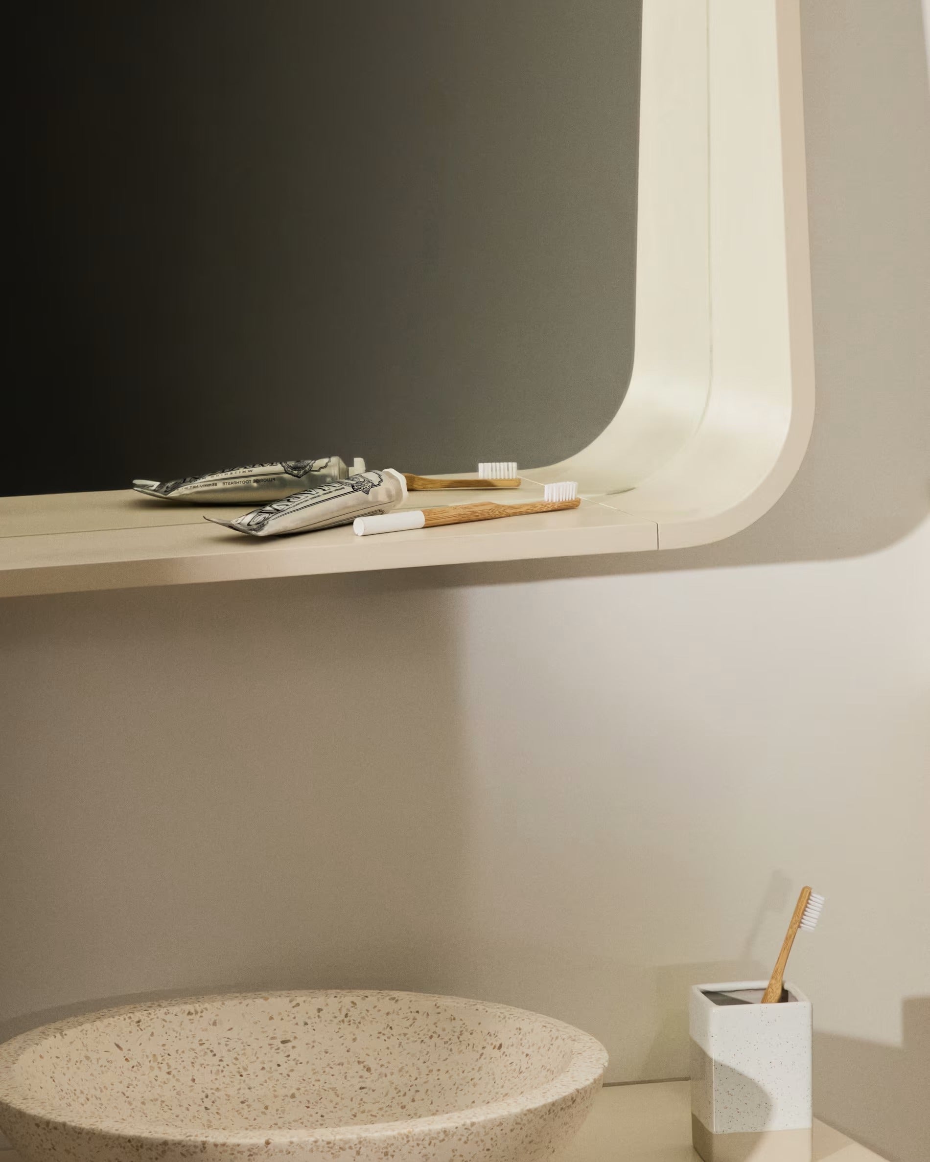 Lustro łazienkowe SALAYA beżowy