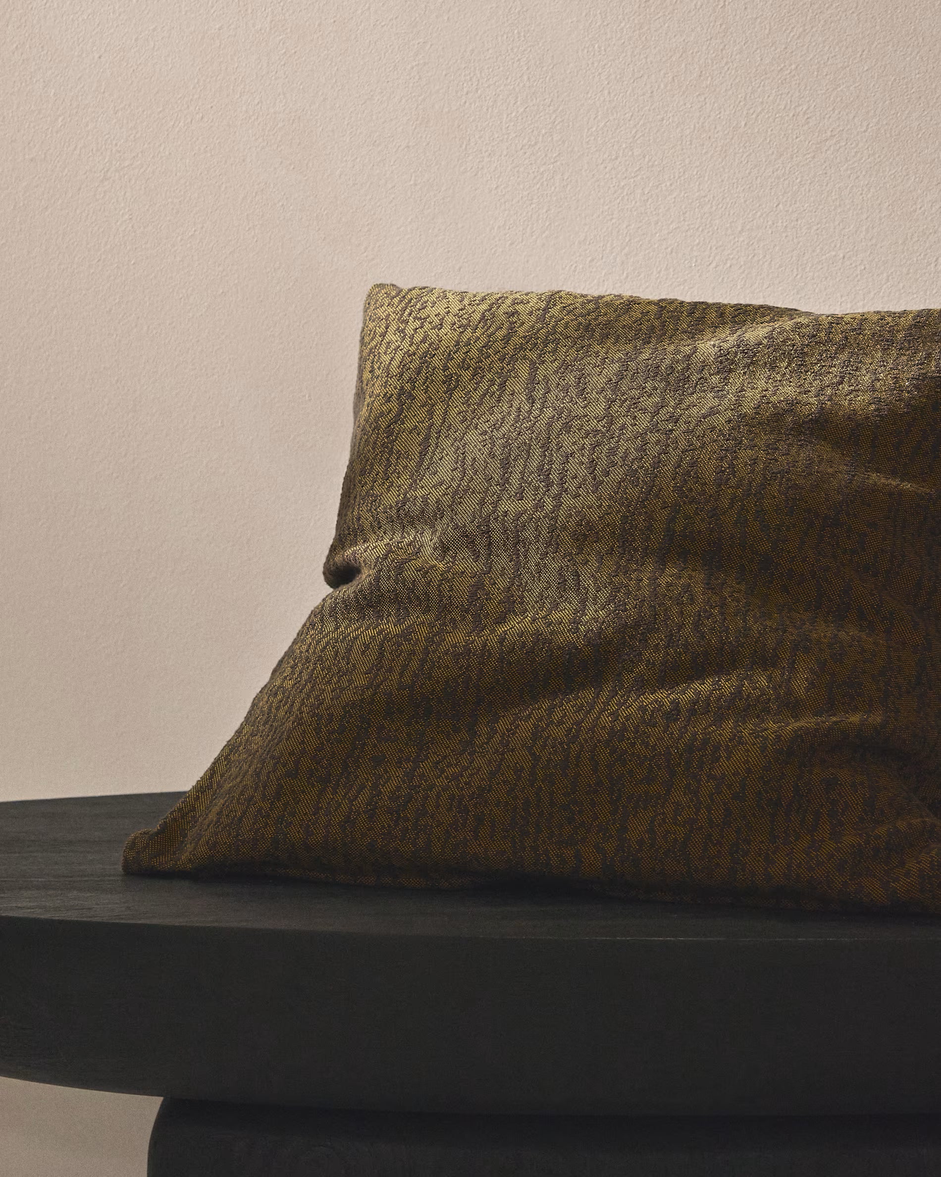 Povlak na polštář MELIEN zelená žakárová tkanina