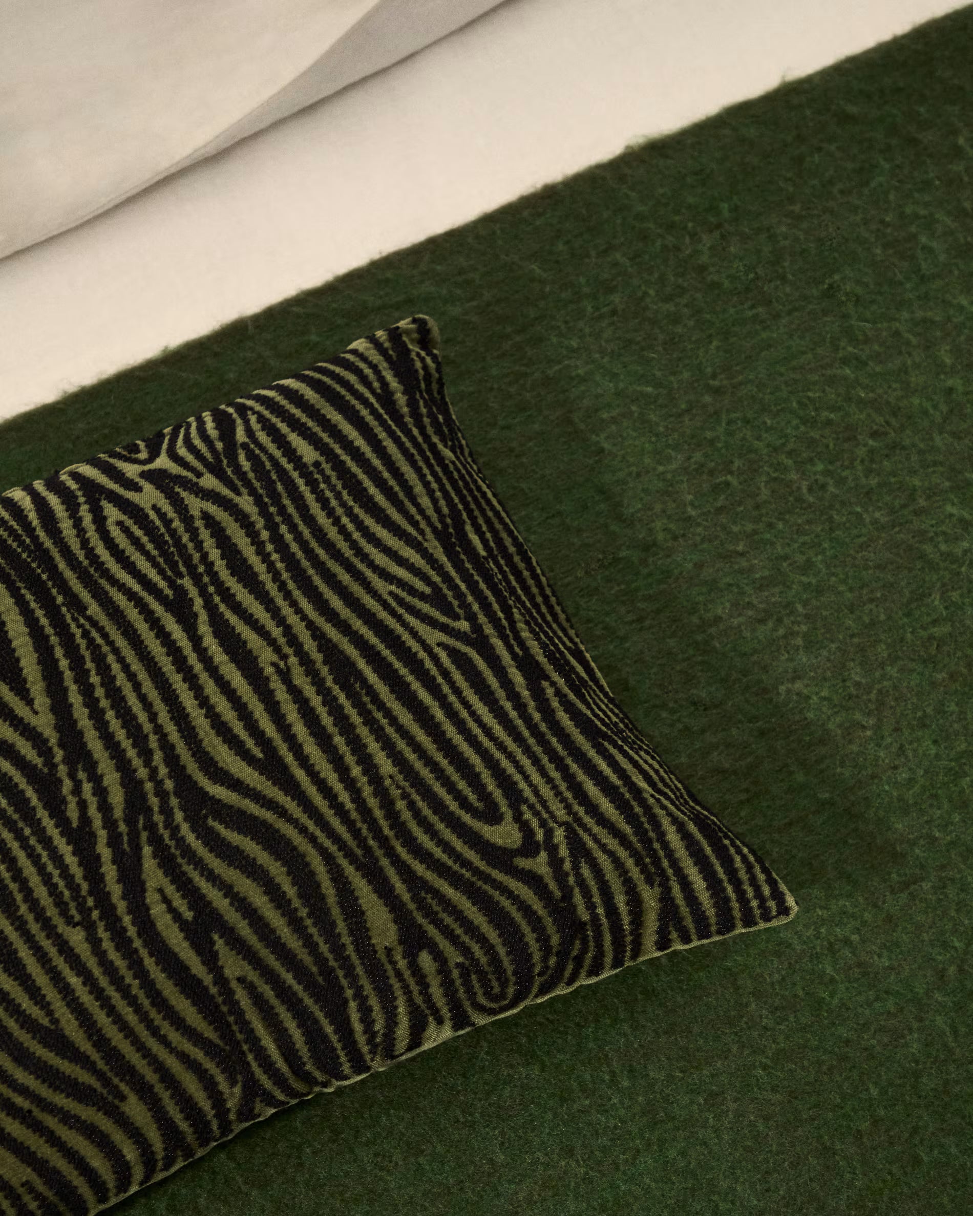 DAVINA green zebra pillowcase