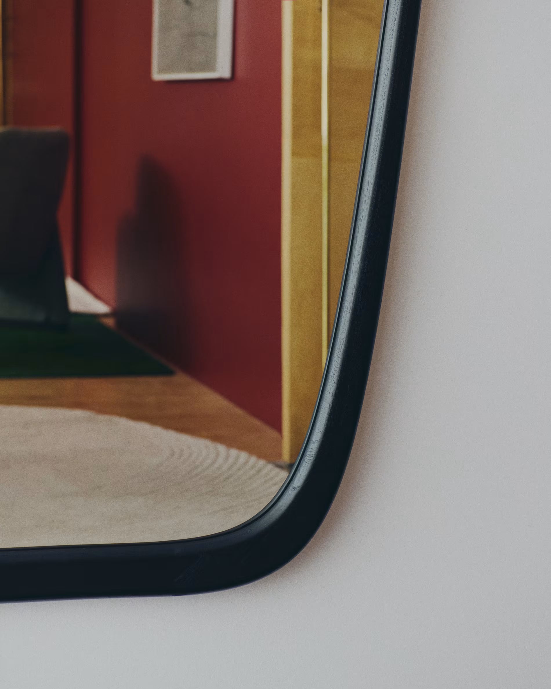 ALURA Rectangular Mirror Black Teak Wood