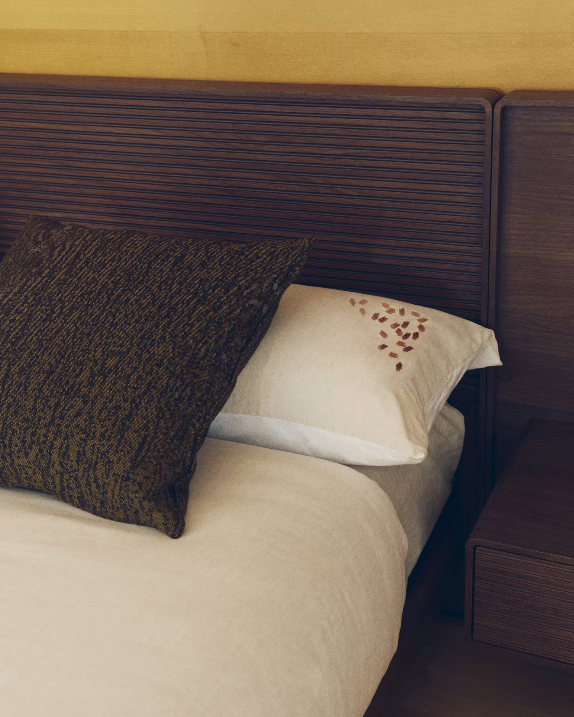 Povlak na polštář MELIEN zelená žakárová tkanina