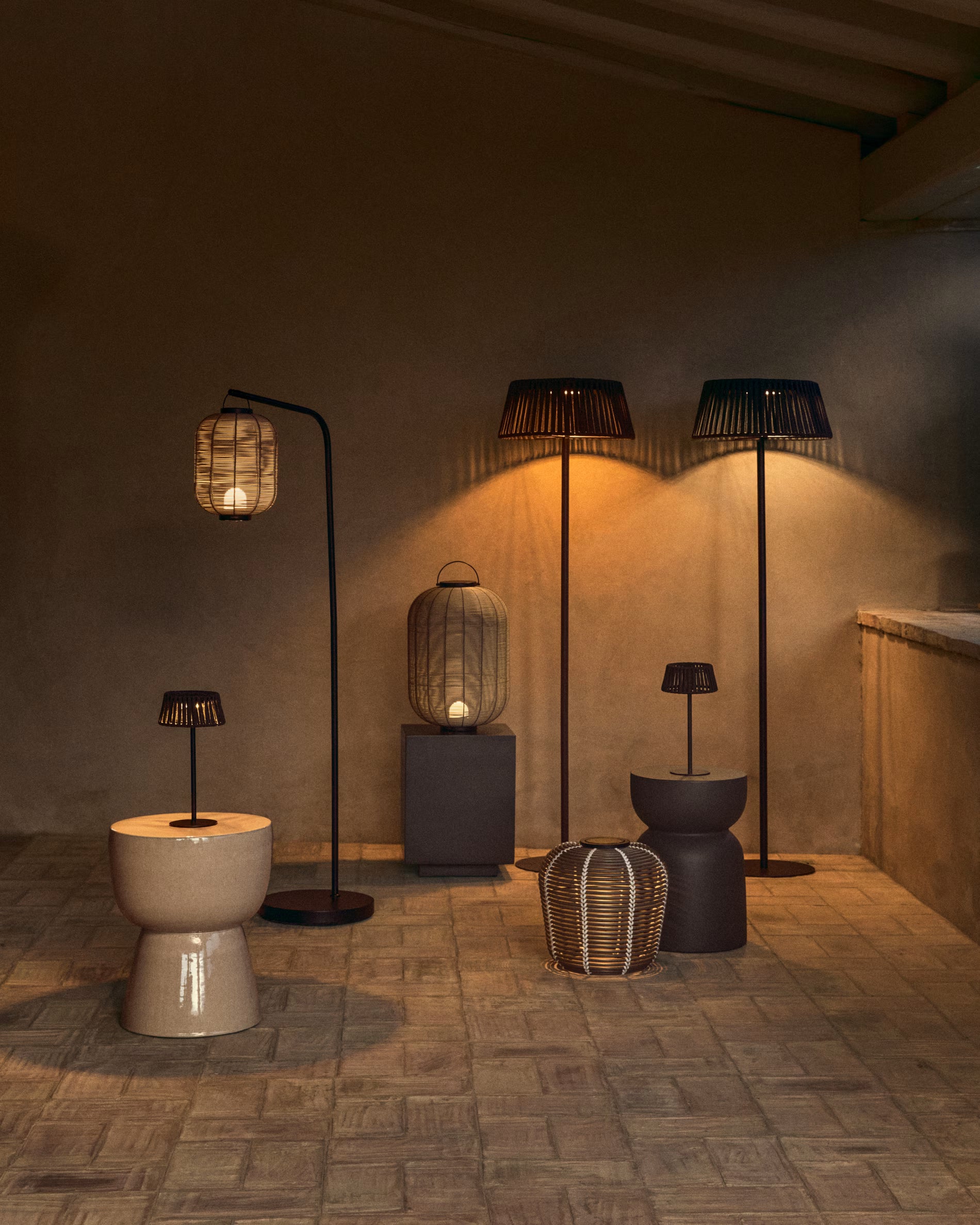 Solar Floor Garden Lamp ALDET Brown