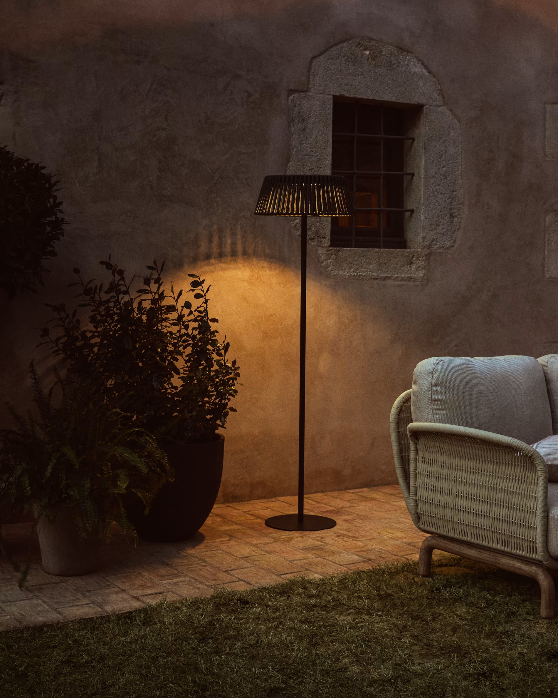 Solární podlahová lampa ALDET zelená