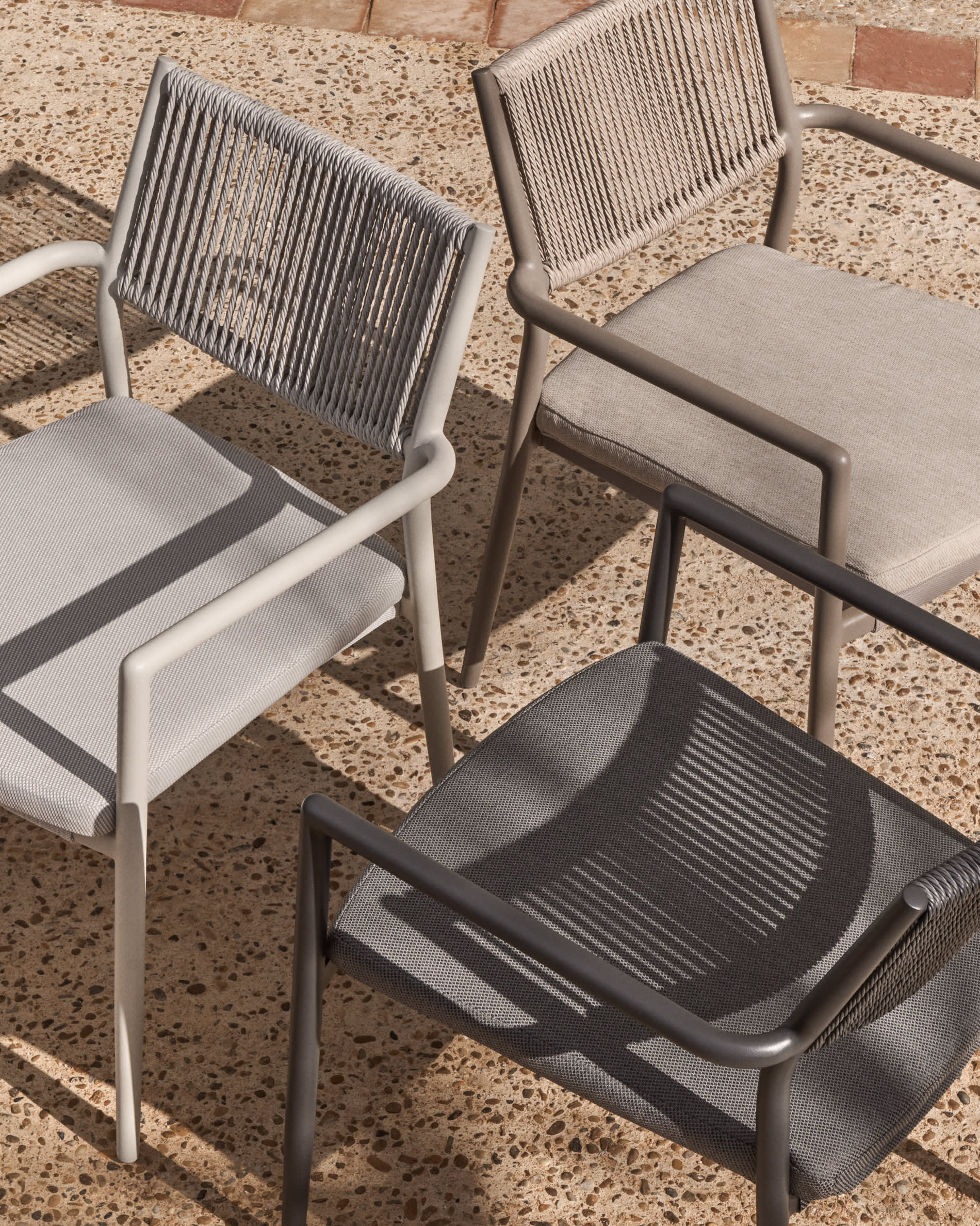 ARGASI garden chair in gray-beige
