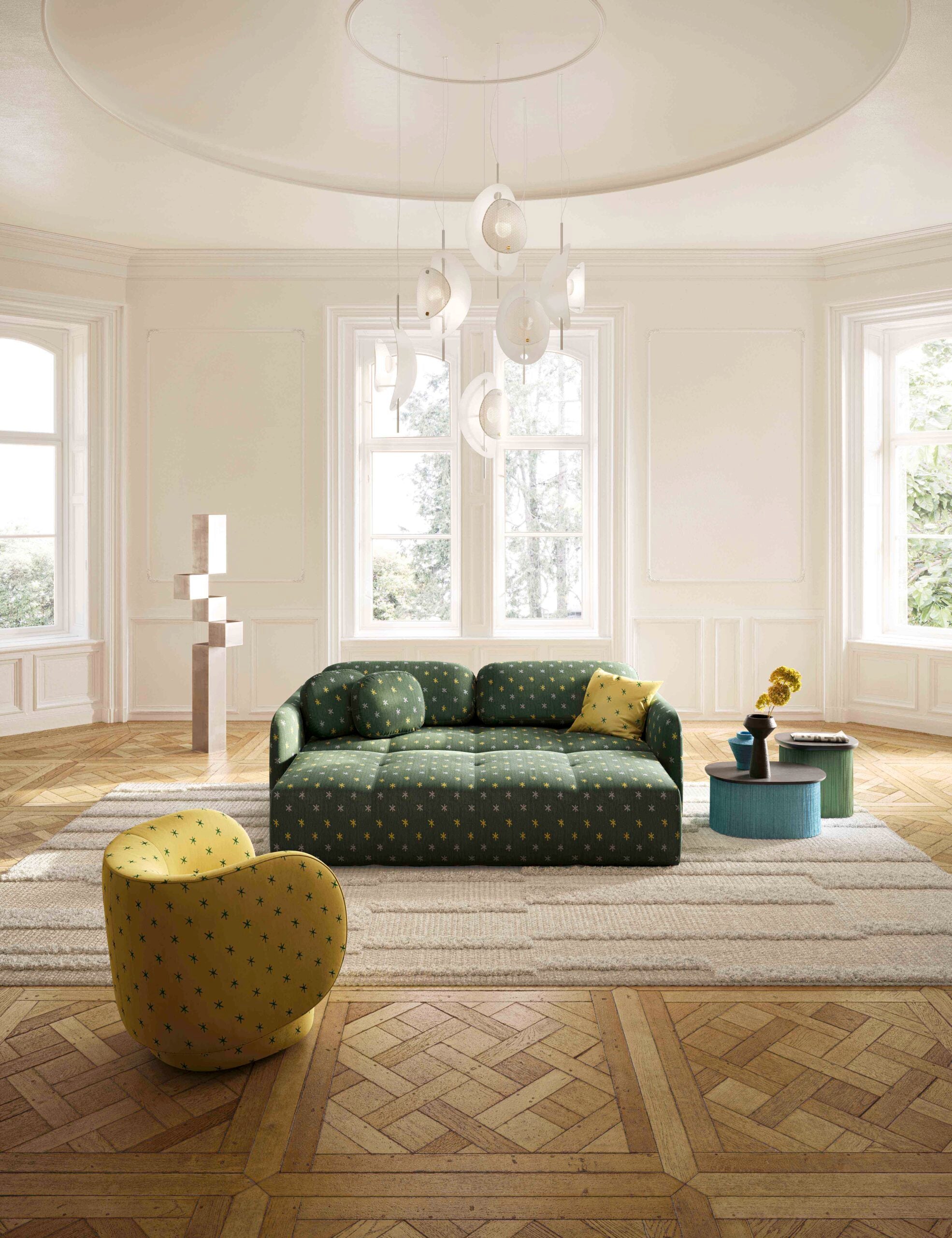 Sofa z funkcją spania VERTO tapicerowany