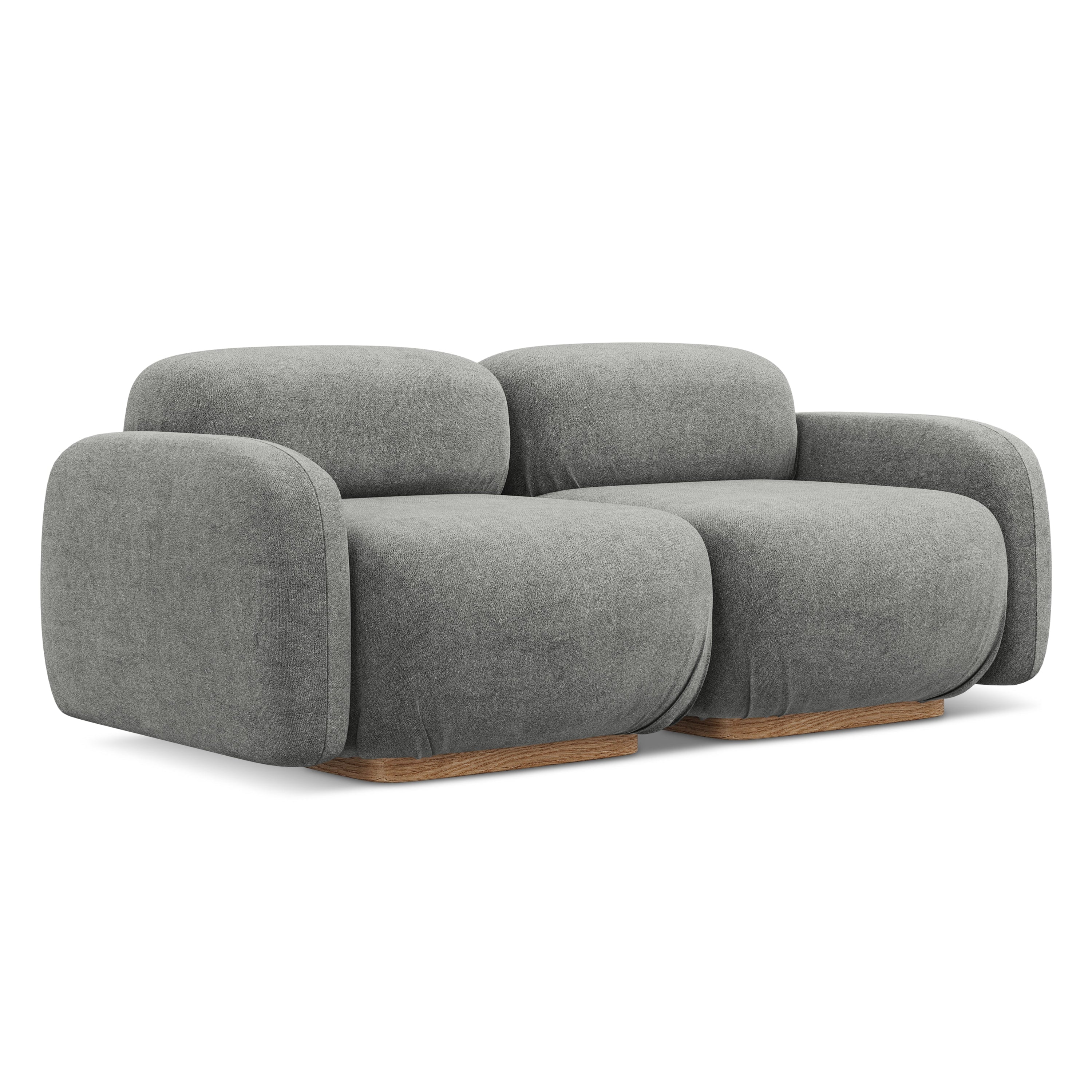 Sofa modułowa 3-osobowa AILANI szary boucle