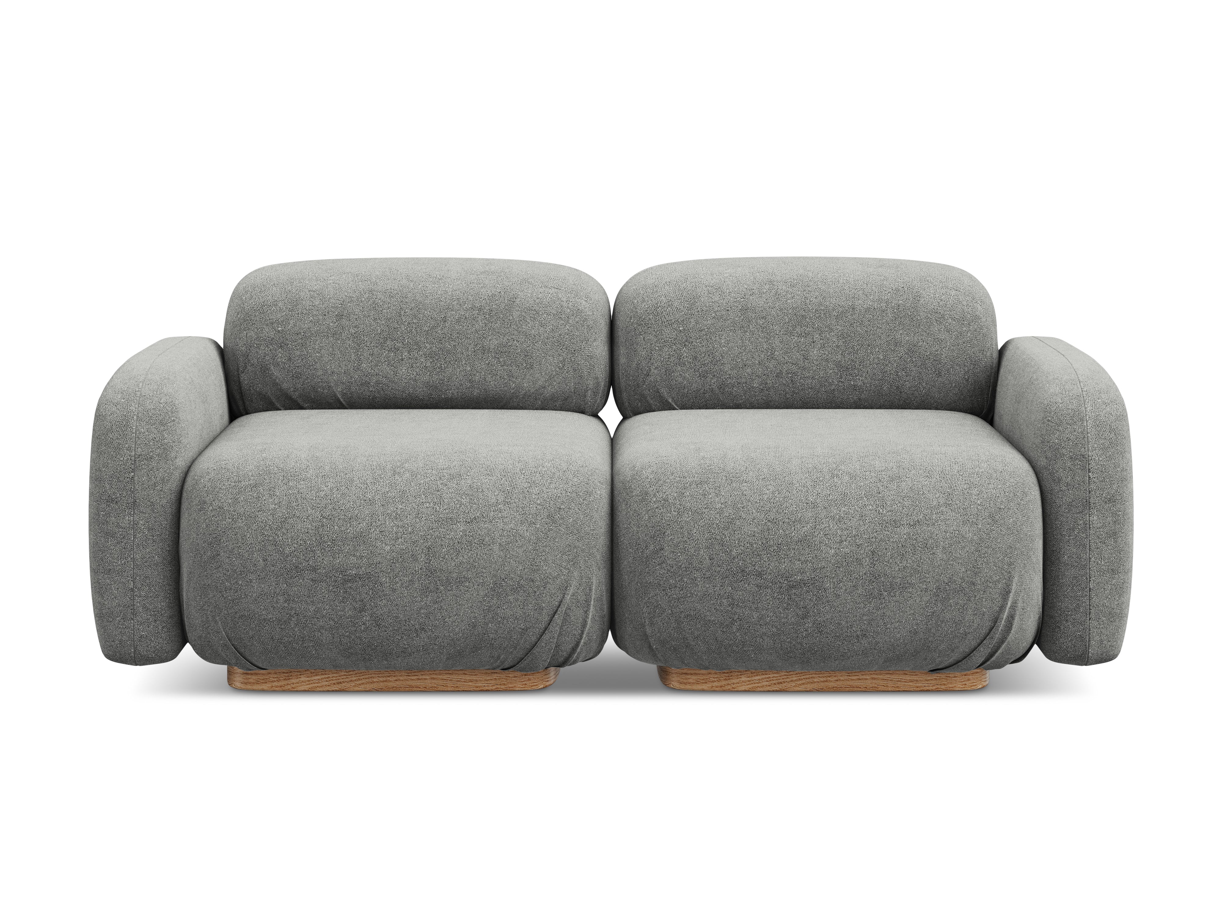 Sofa modułowa 3-osobowa AILANI szary boucle