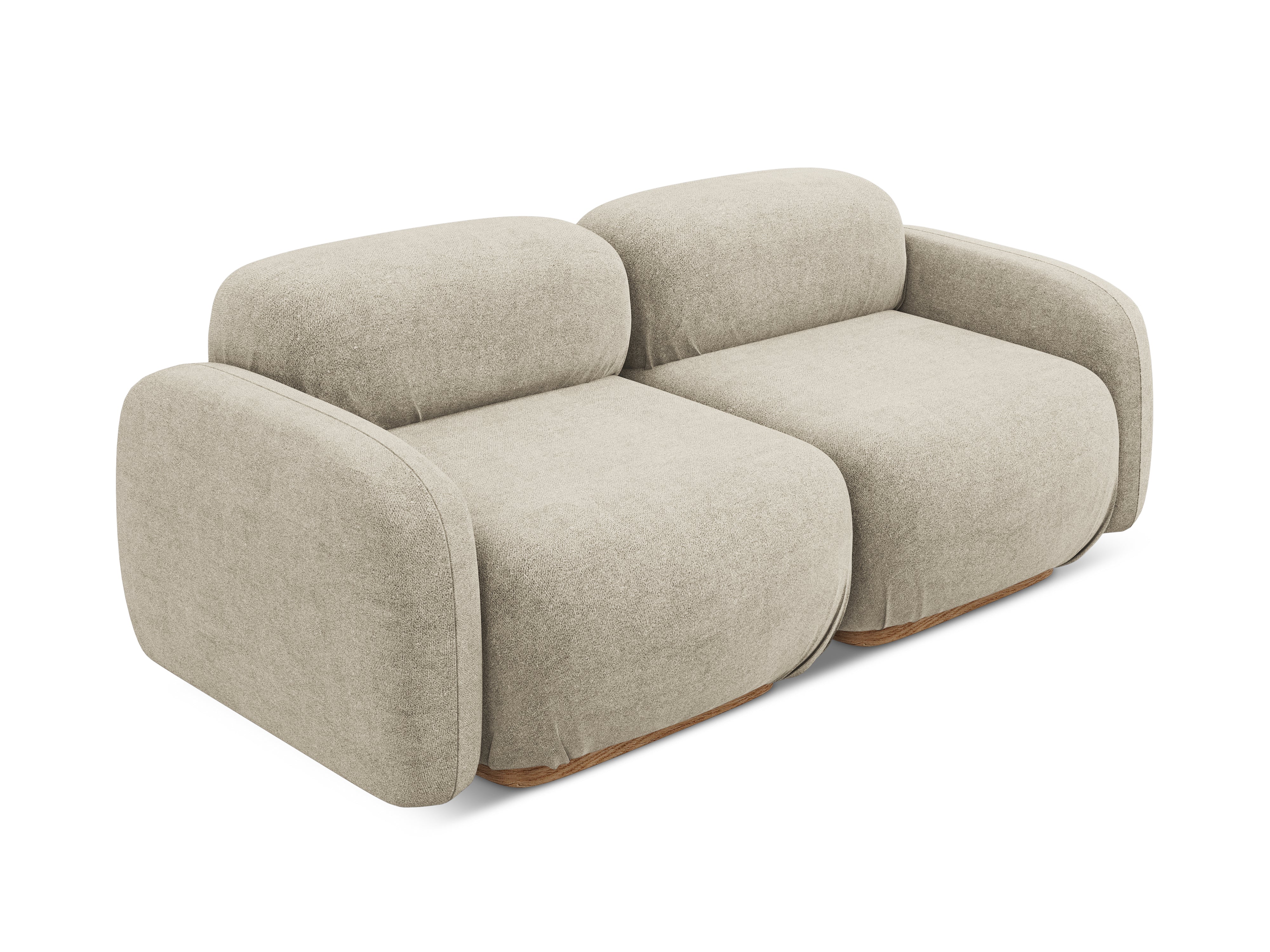 3-Seater Modular Sofa AILANI Beige Boucle