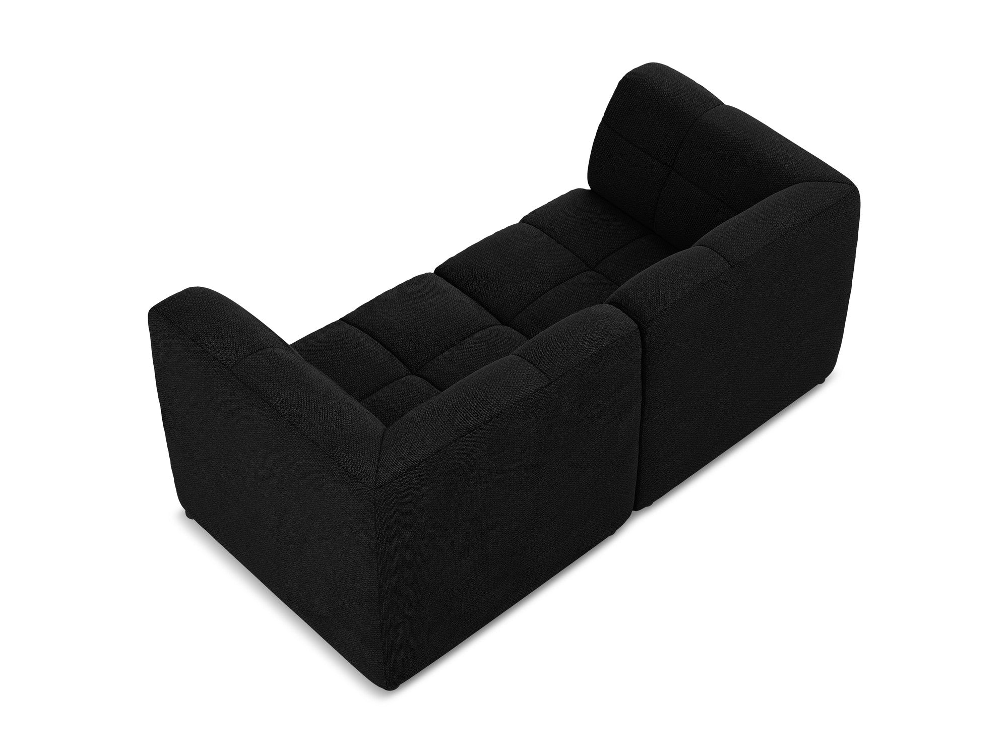 Modular 2-Seater Sofa ALOHA Black Boucle