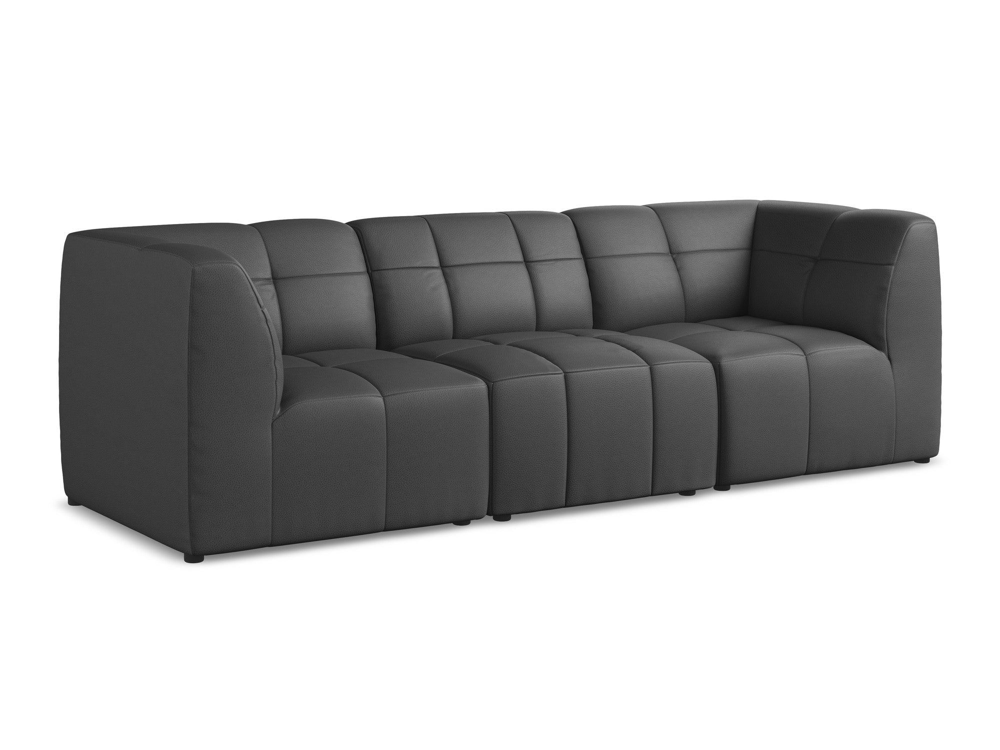 3-seater modular sofa ALOHA gray eco-leather