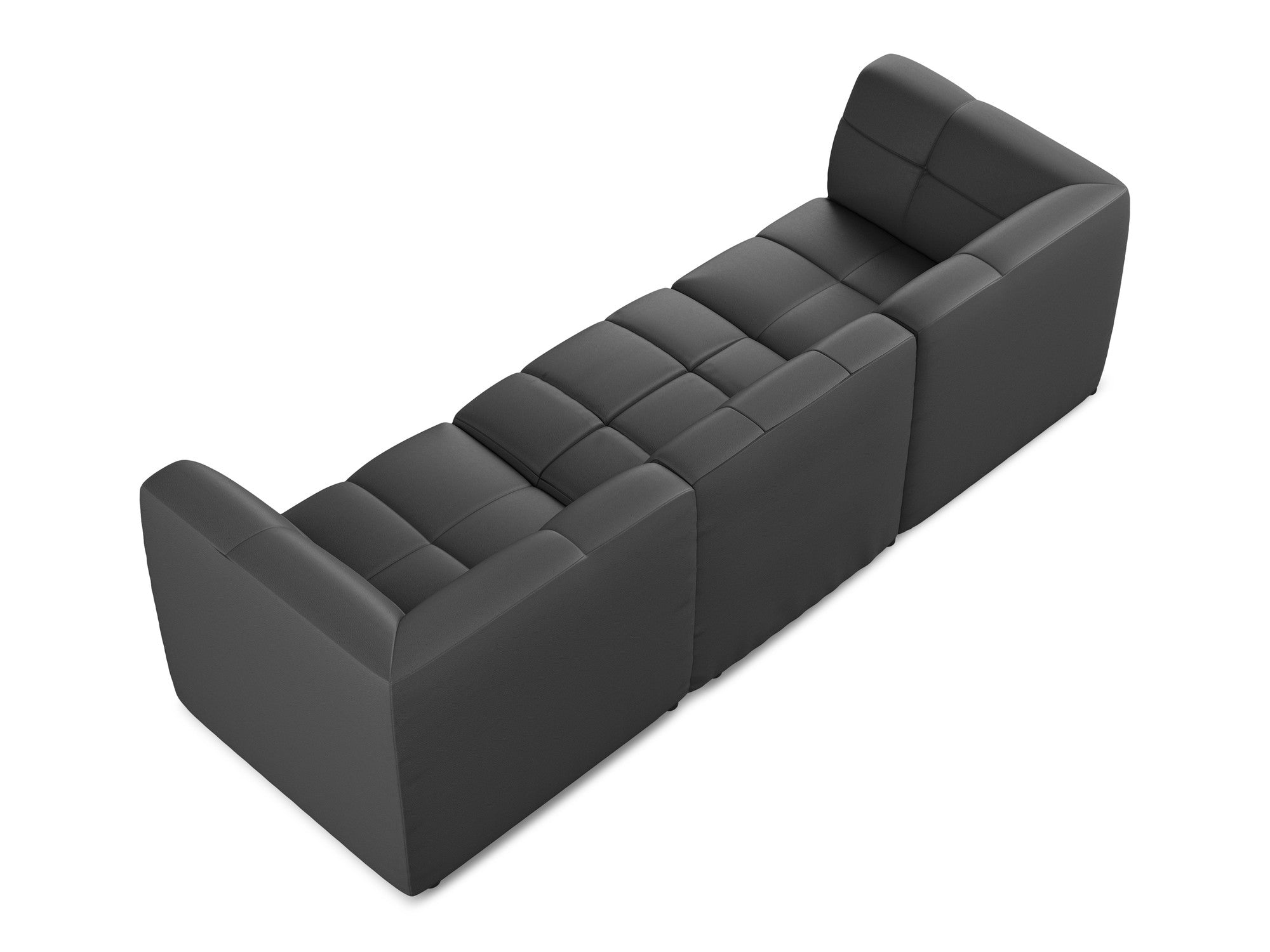 3-seater modular sofa ALOHA gray eco-leather