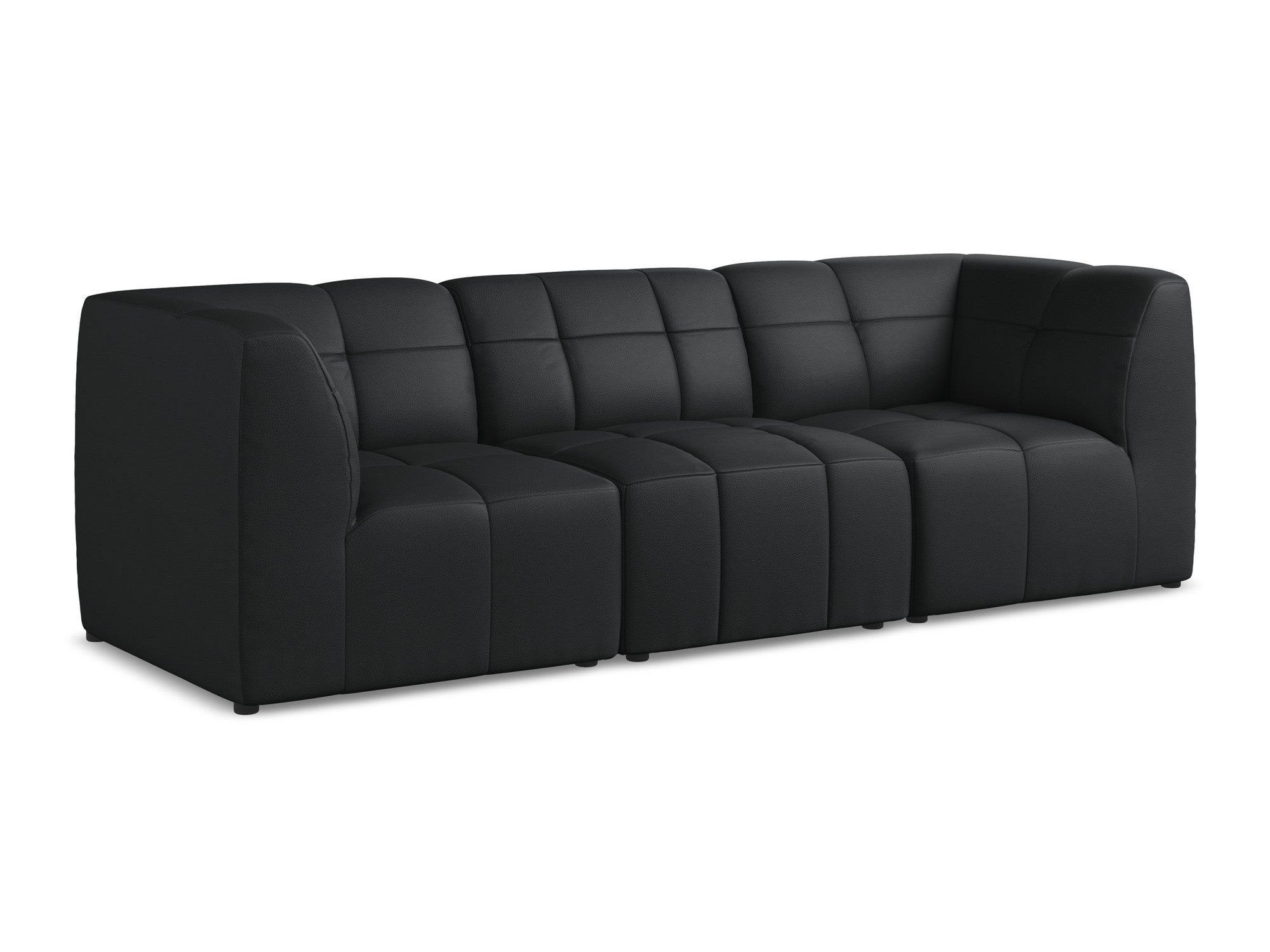 3-Seater Modular Sofa ALOHA Black Eco-Leather
