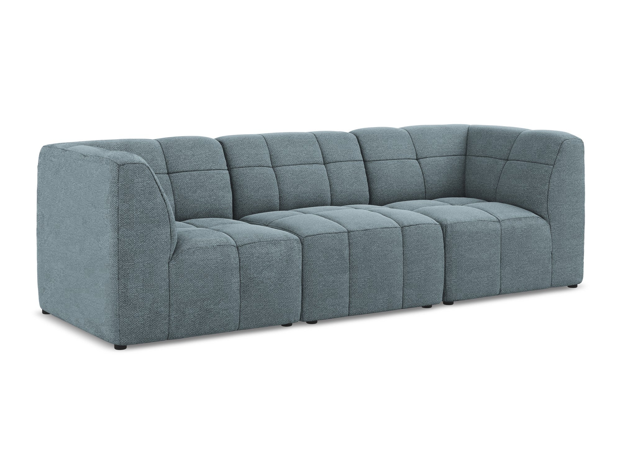 3-seater modular sofa ALOHA denim blue boucle