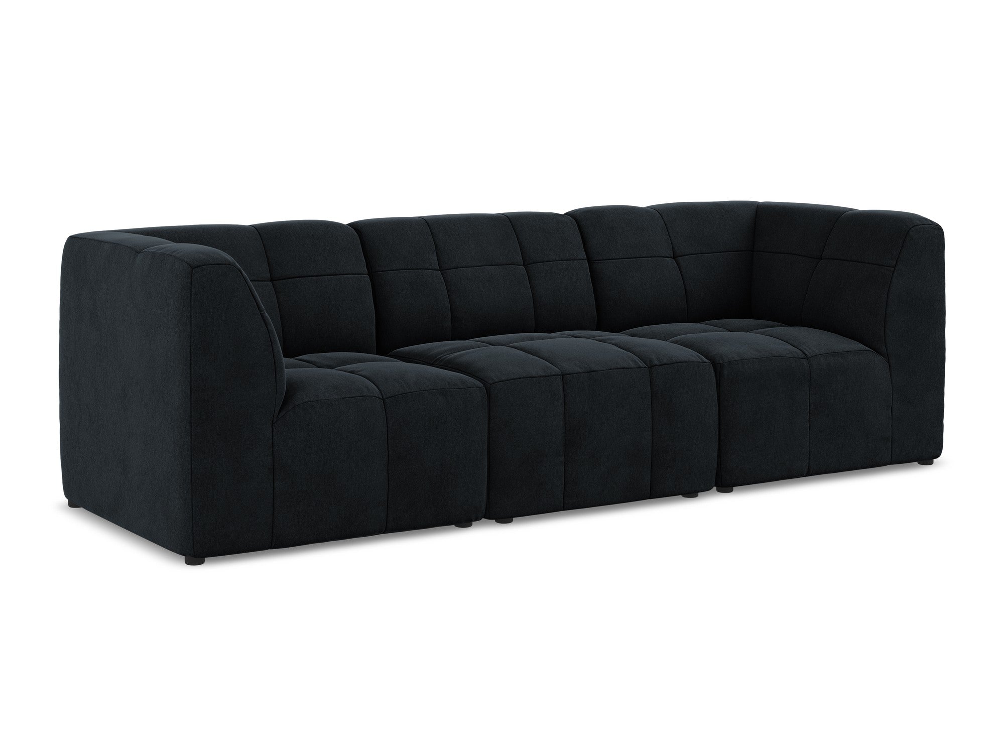 Modular Velvet Sofa for 3 People ALOHA in Royal Blue