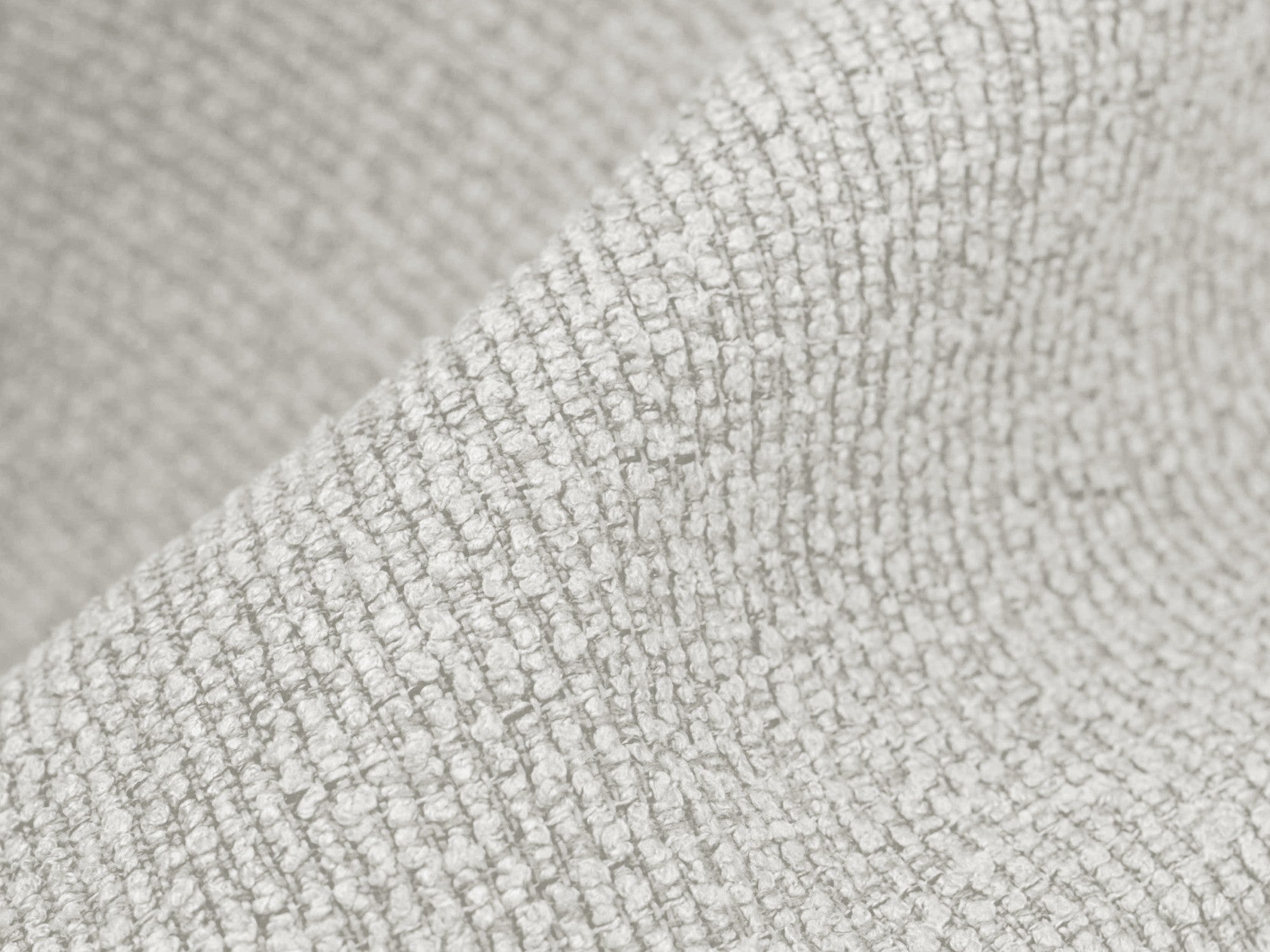 Left-facing ALOHA chaise lounge in white boucle