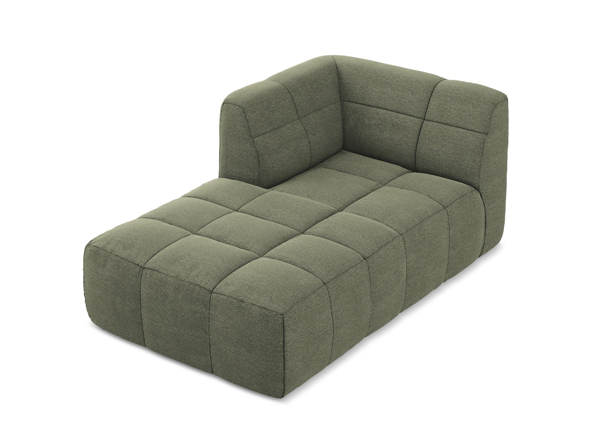 Szezlong levostranný ALOHA olivový boucle