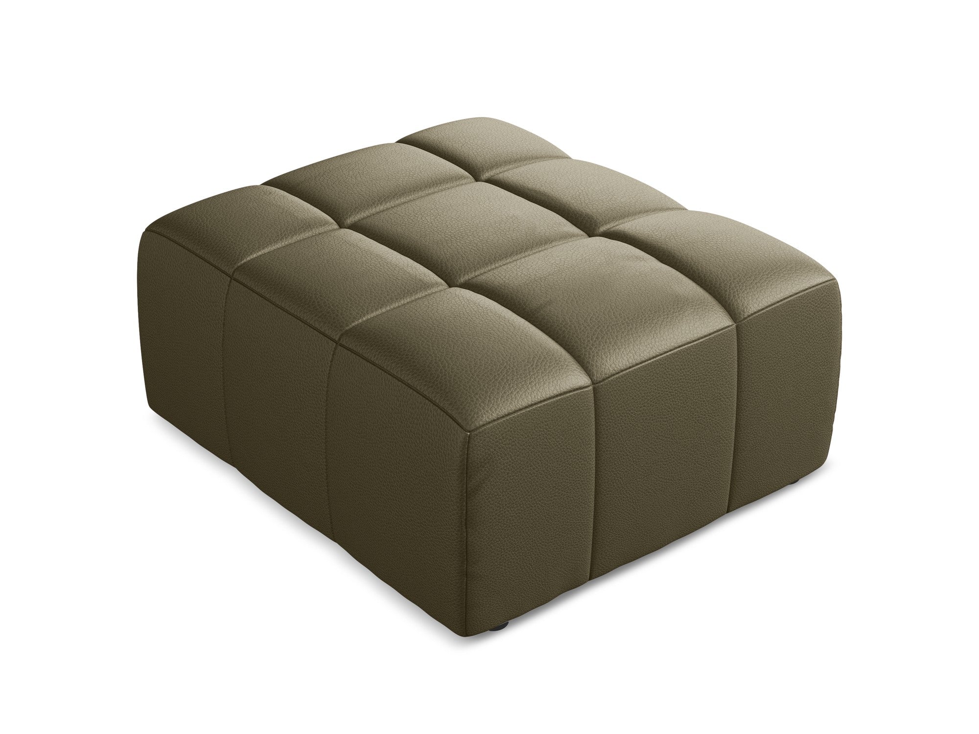 Pouf / module ALOHA olive ecological leather