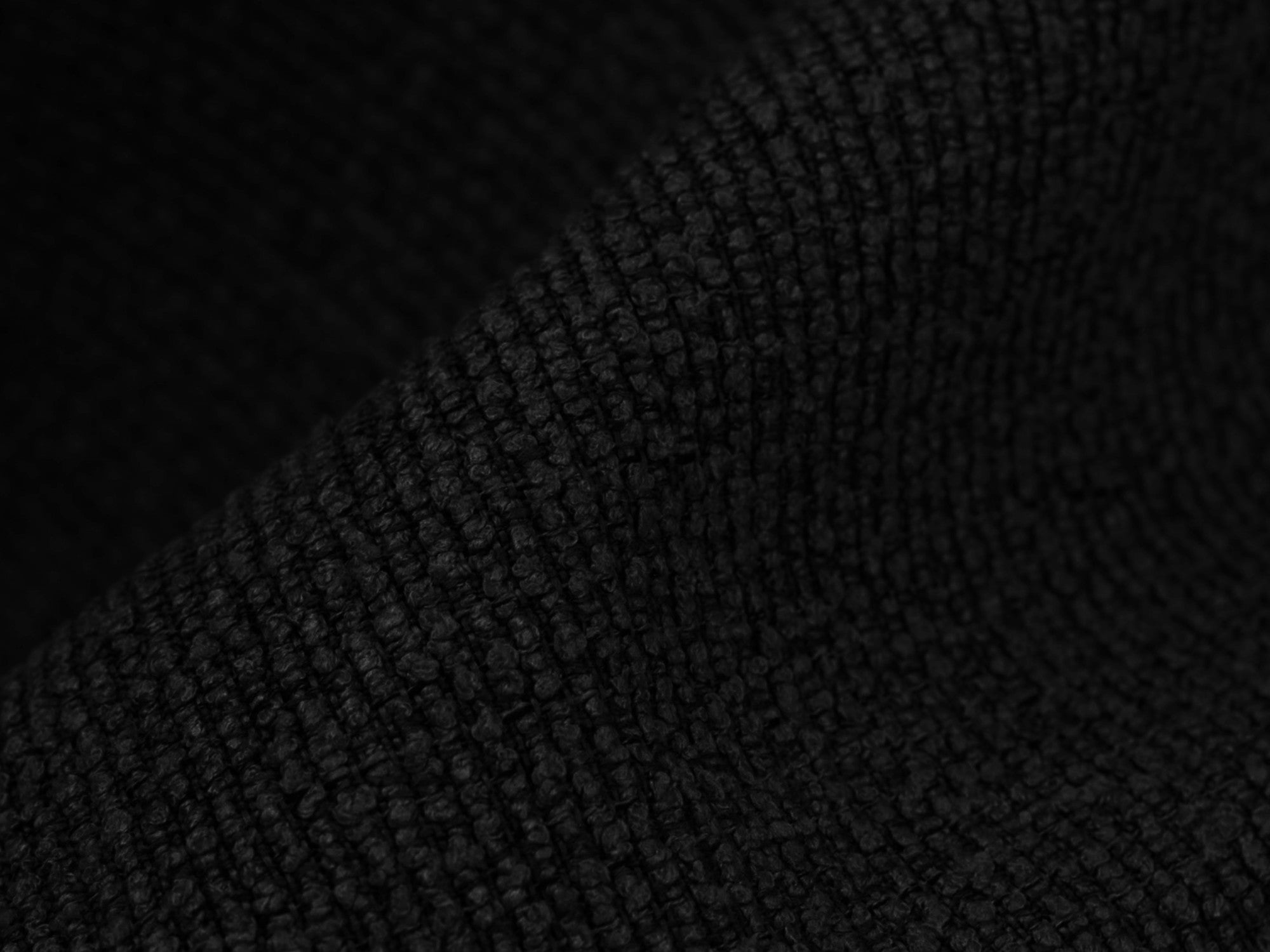 Right-facing modular 2-seater sofa ALOHA black boucle