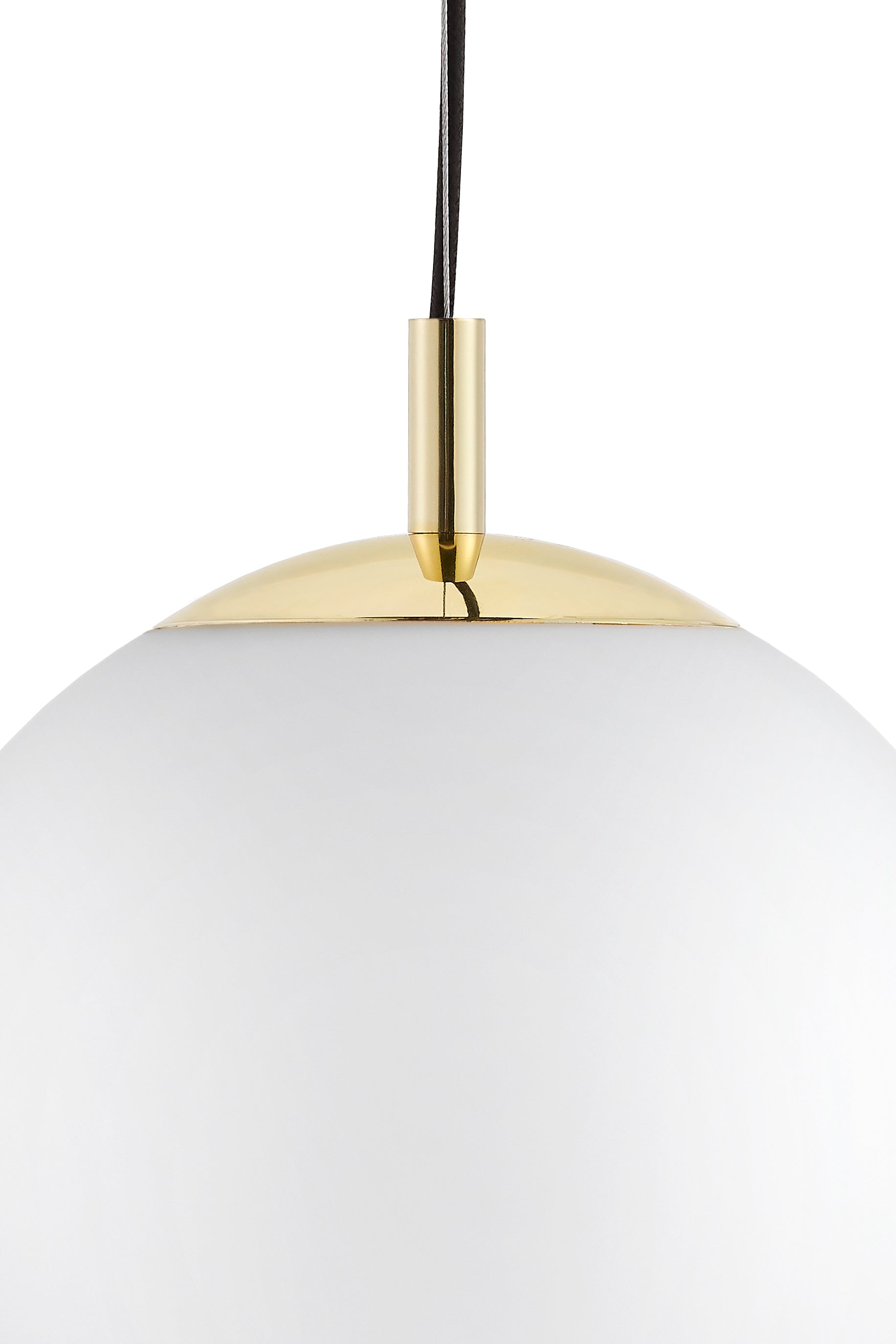 ALUR 2 ceiling lamp with milky glass and gold finish