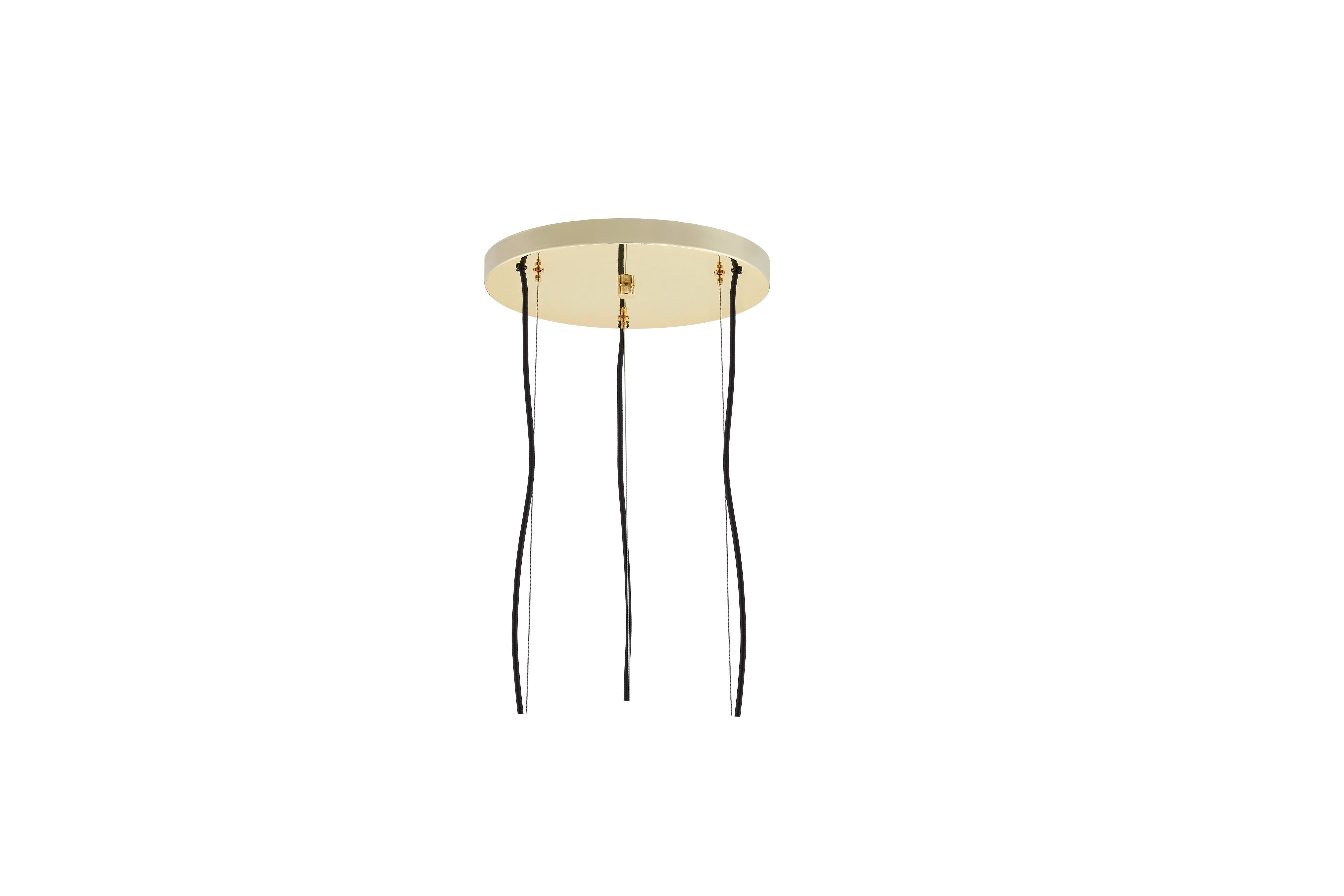 ALUR 2 ceiling lamp with milky glass and gold finish