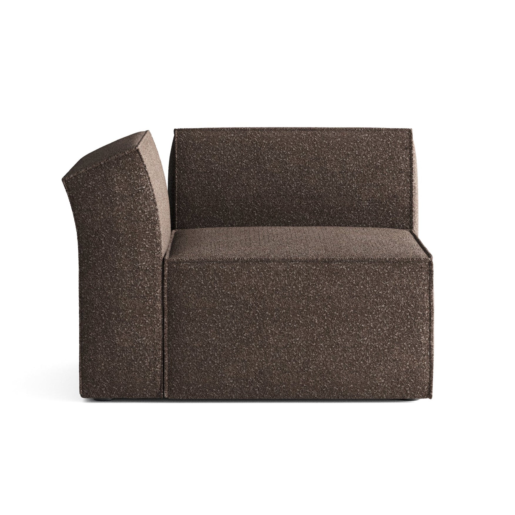 Sofa modulární ANDO - modul levostranný hnědý boucle