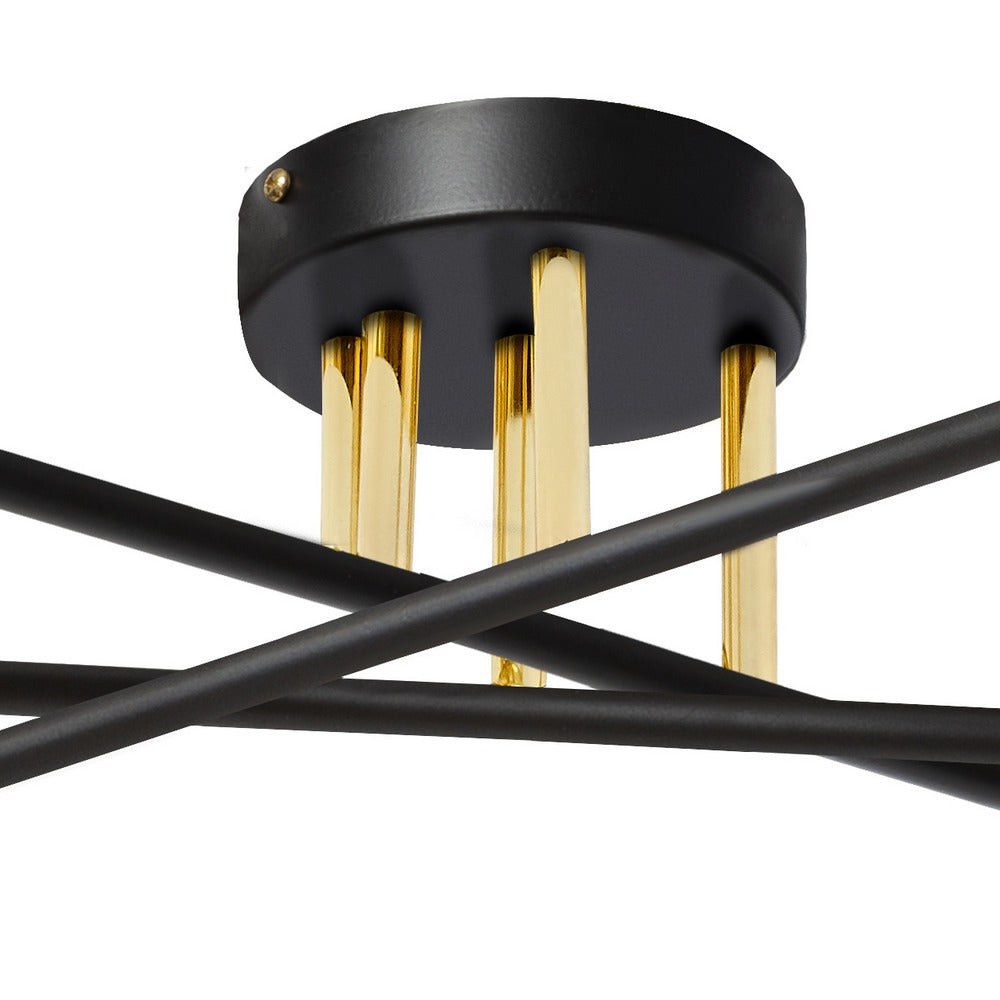 ASTRA 6 ceiling lamp black with gold