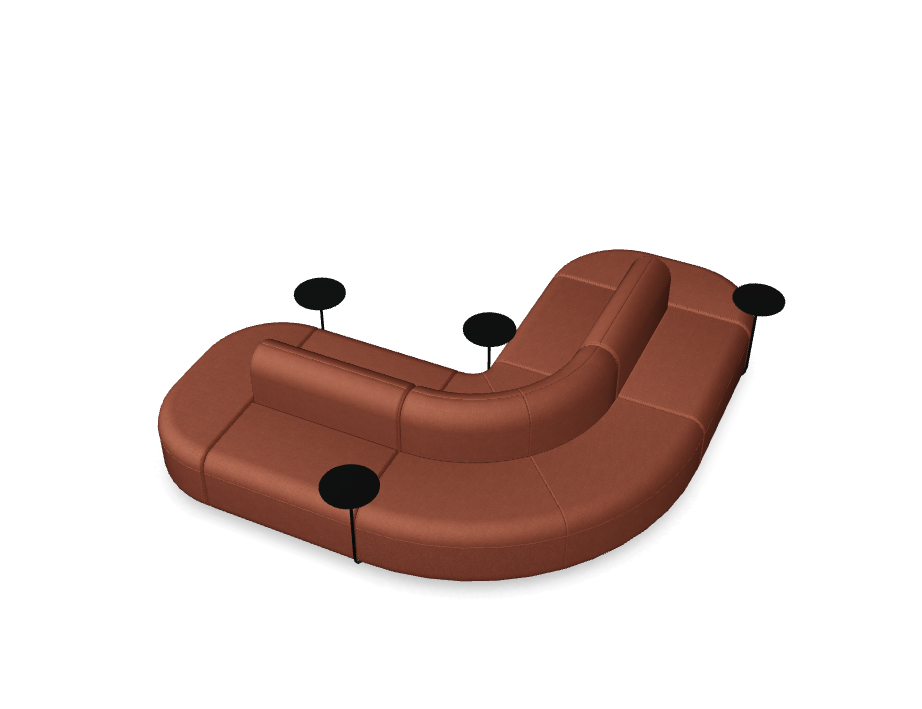 Sofa 6-modulová rohová dvojitá ARTIKO čalouněná