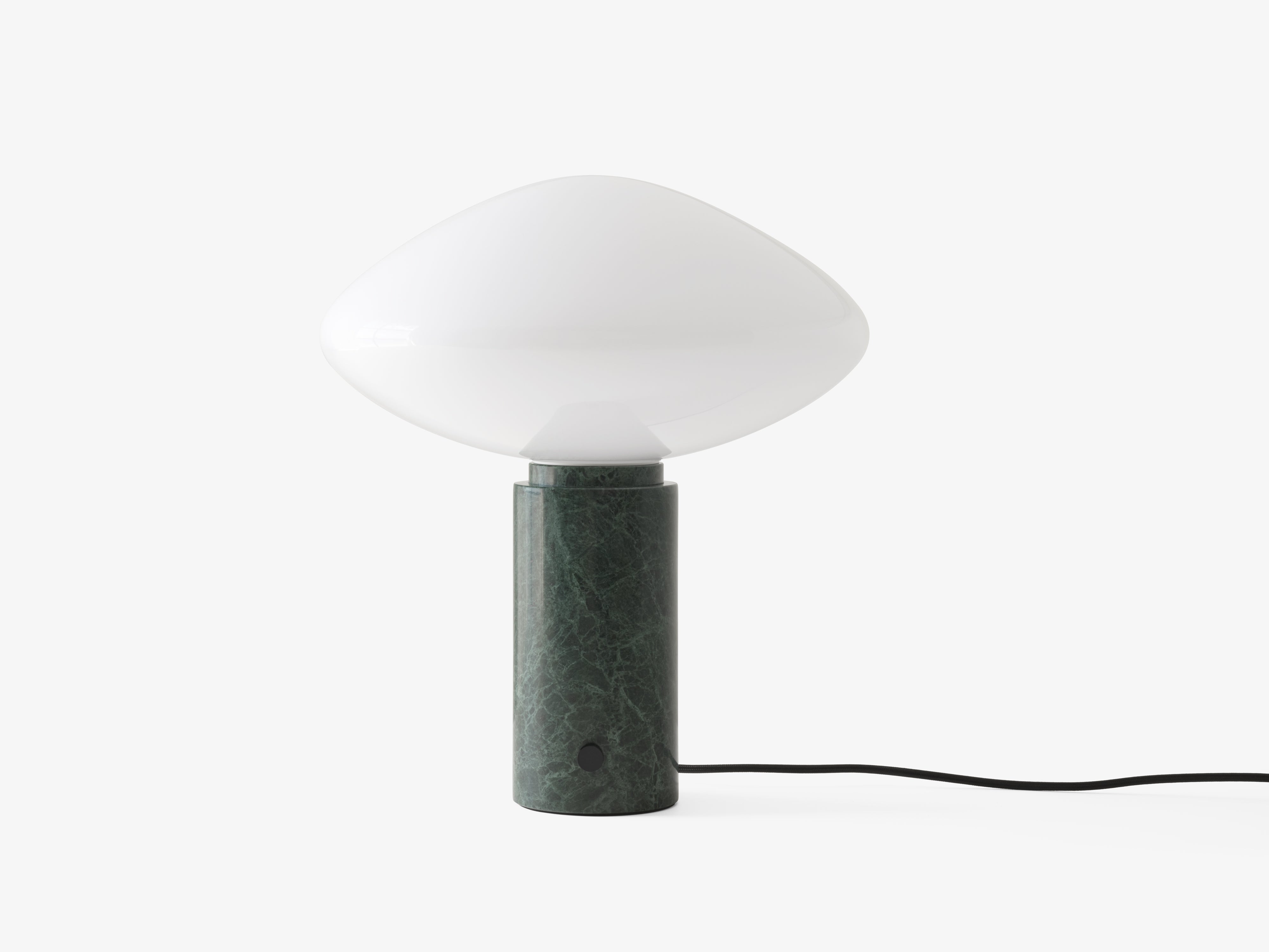 Stolní lampa MIST AP17 skleněné stínidlo se zeleným mramorovým podstavcem