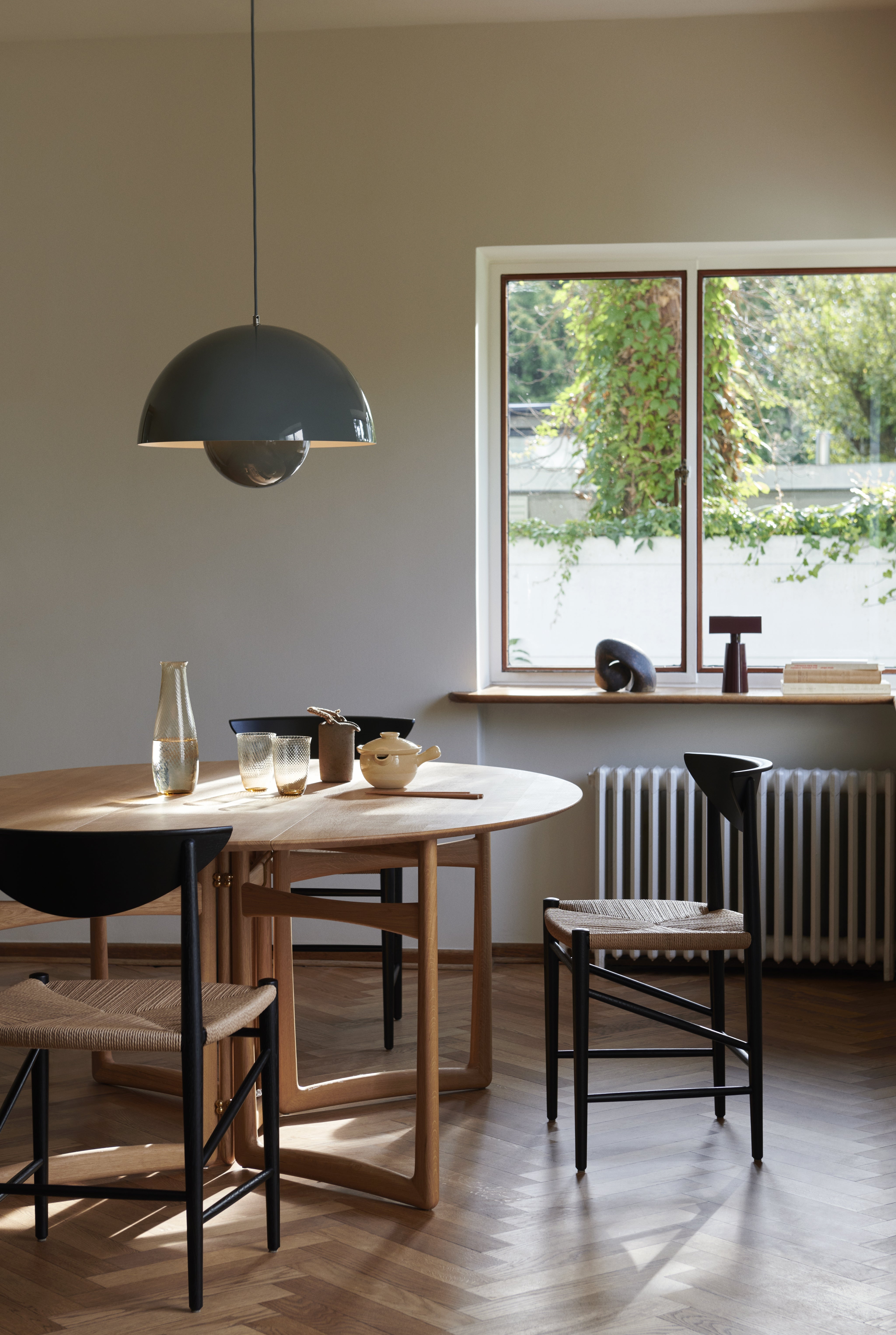 Lampa visící FLOWERPOT šedobluá