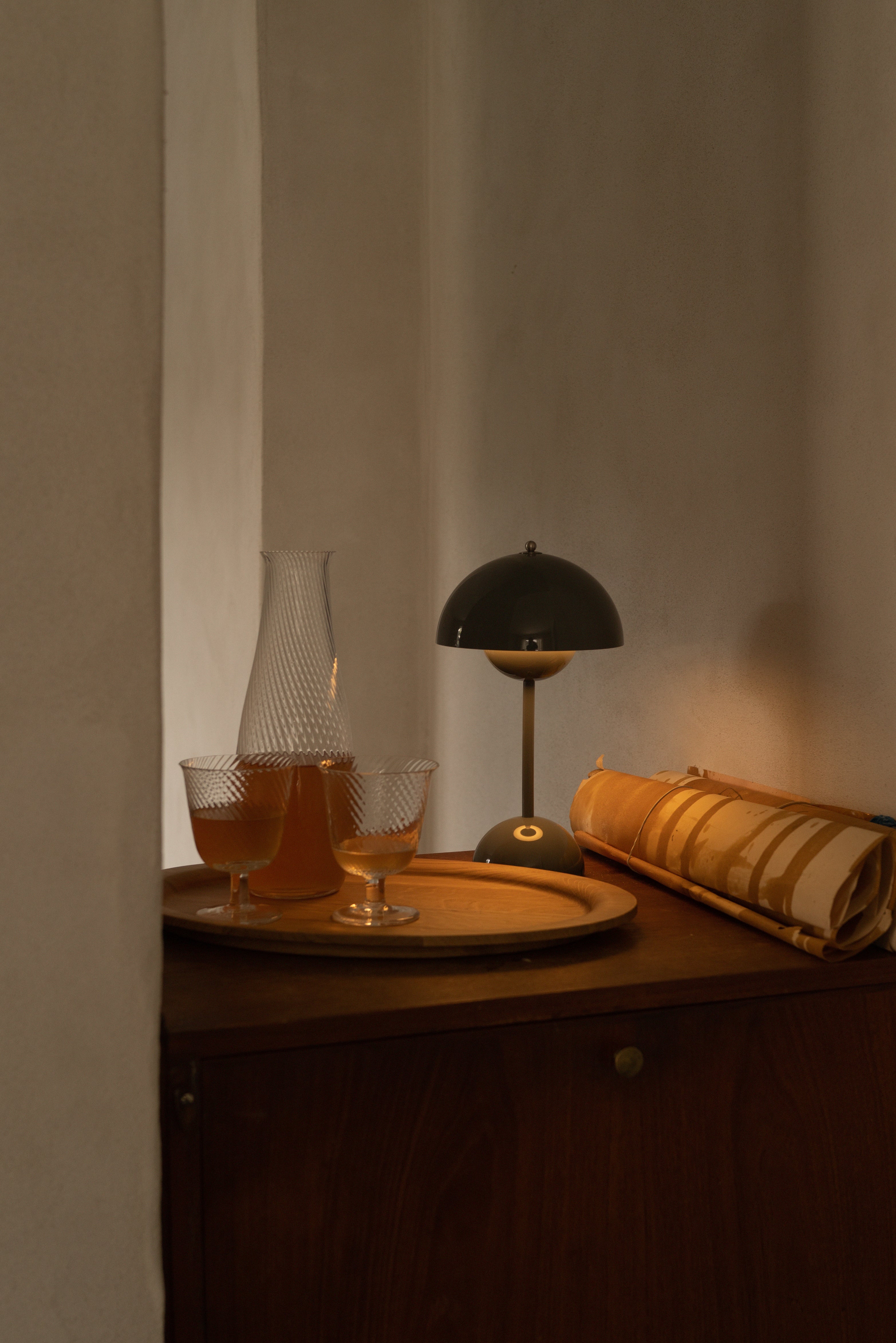 Lampa prenosná FLOWERPOT VP9 šedobluá