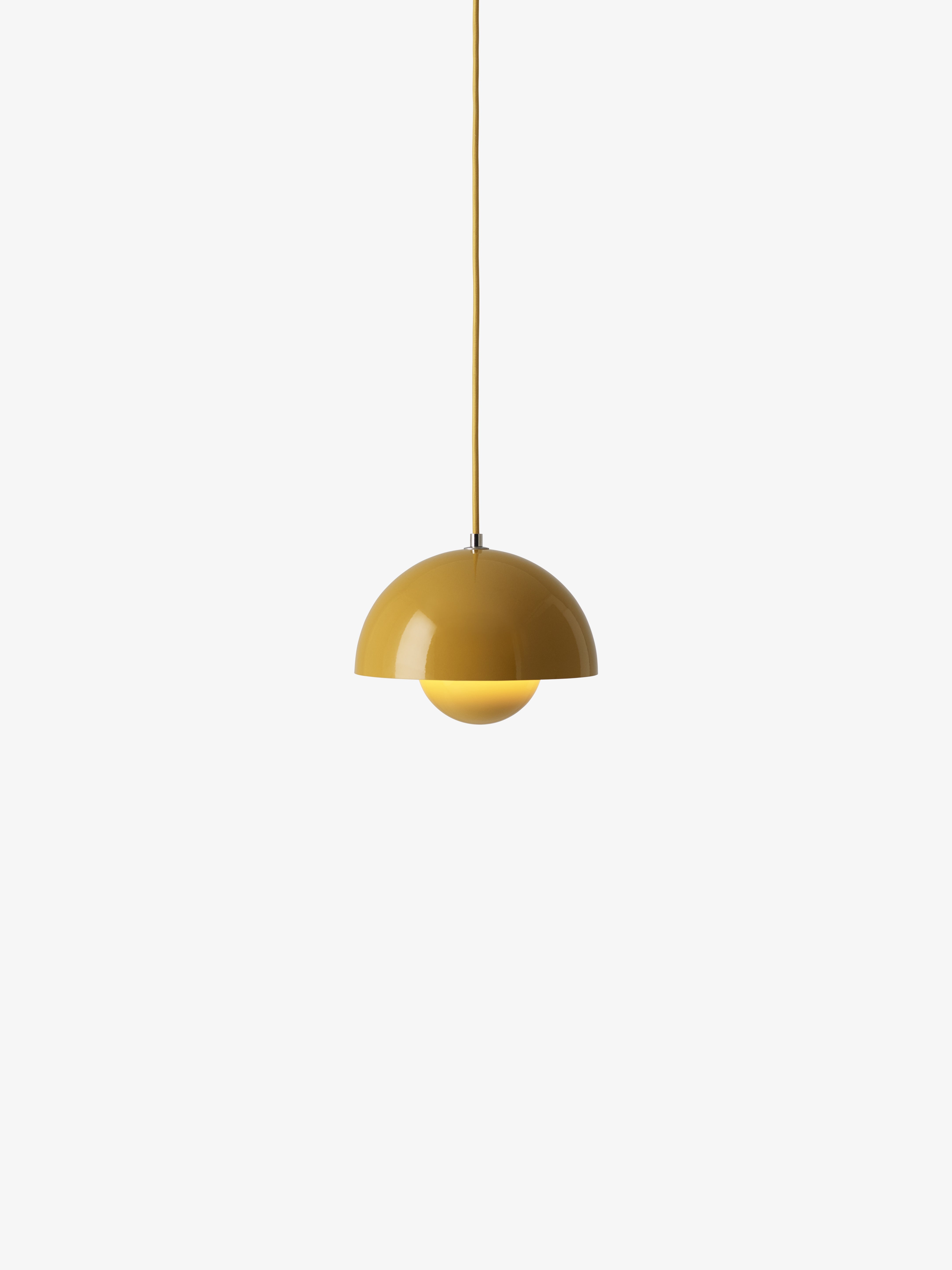 Lampa visící FLOWERPOT v hořčicové barvě