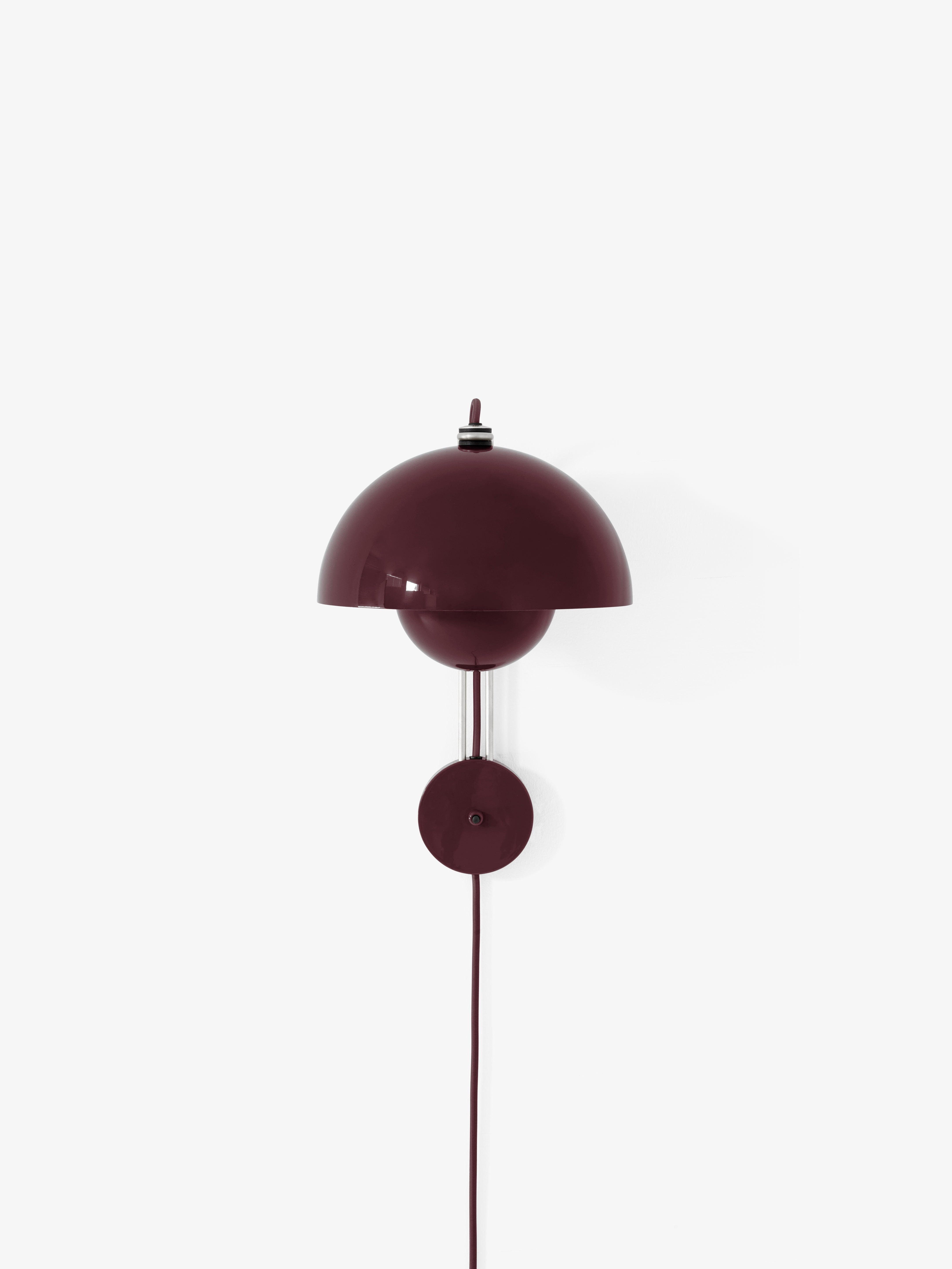 Nástěnná lampa FLOWERPOT VP8 v tmavě švestkové barvě