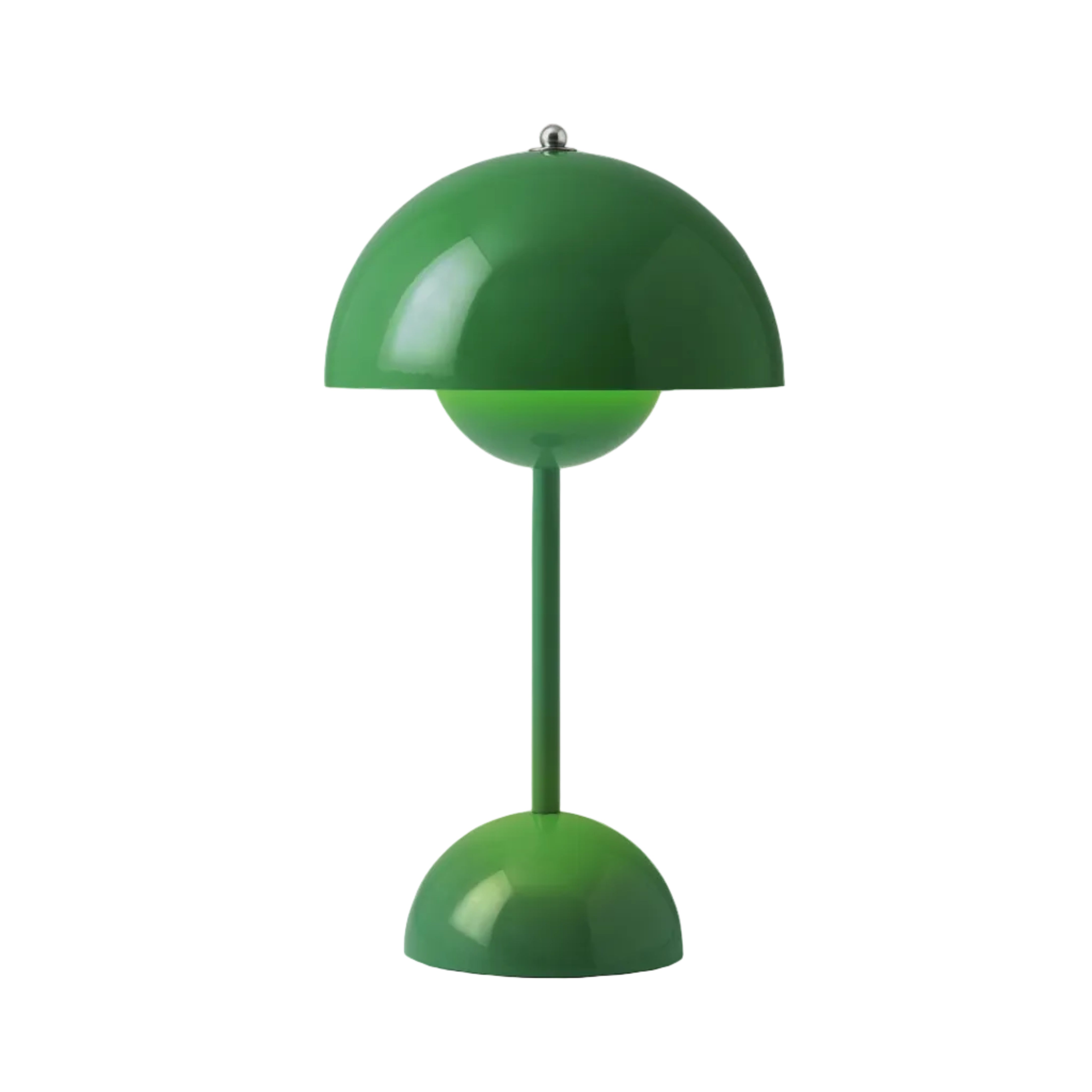 Přenosná lampa FLOWERPOT VP9 v intenzivní zelené barvě