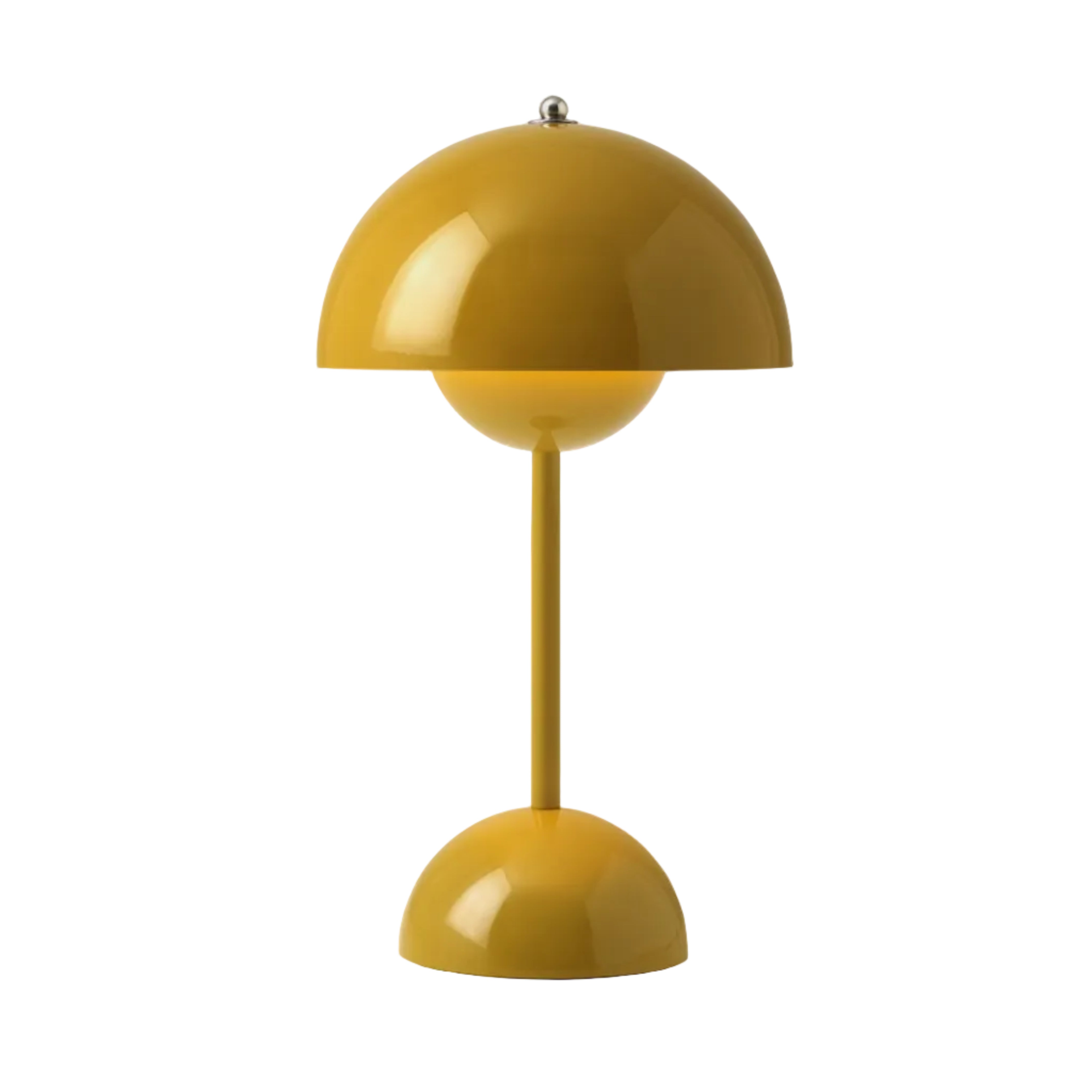 Přenosná lampa FLOWERPOT VP9 v hořčicové barvě