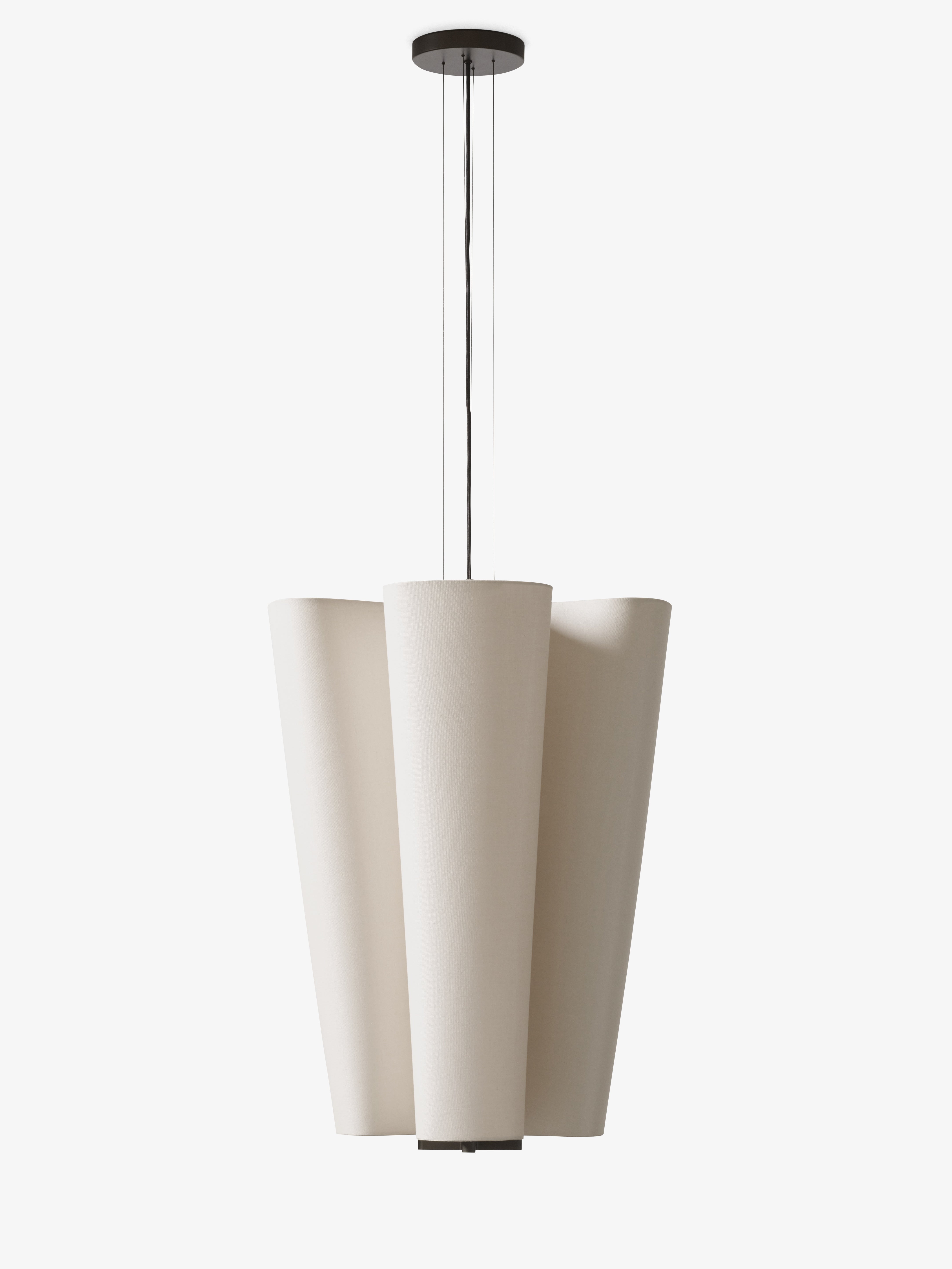 Lampa visící BELLA béžová s hnědým povrchem