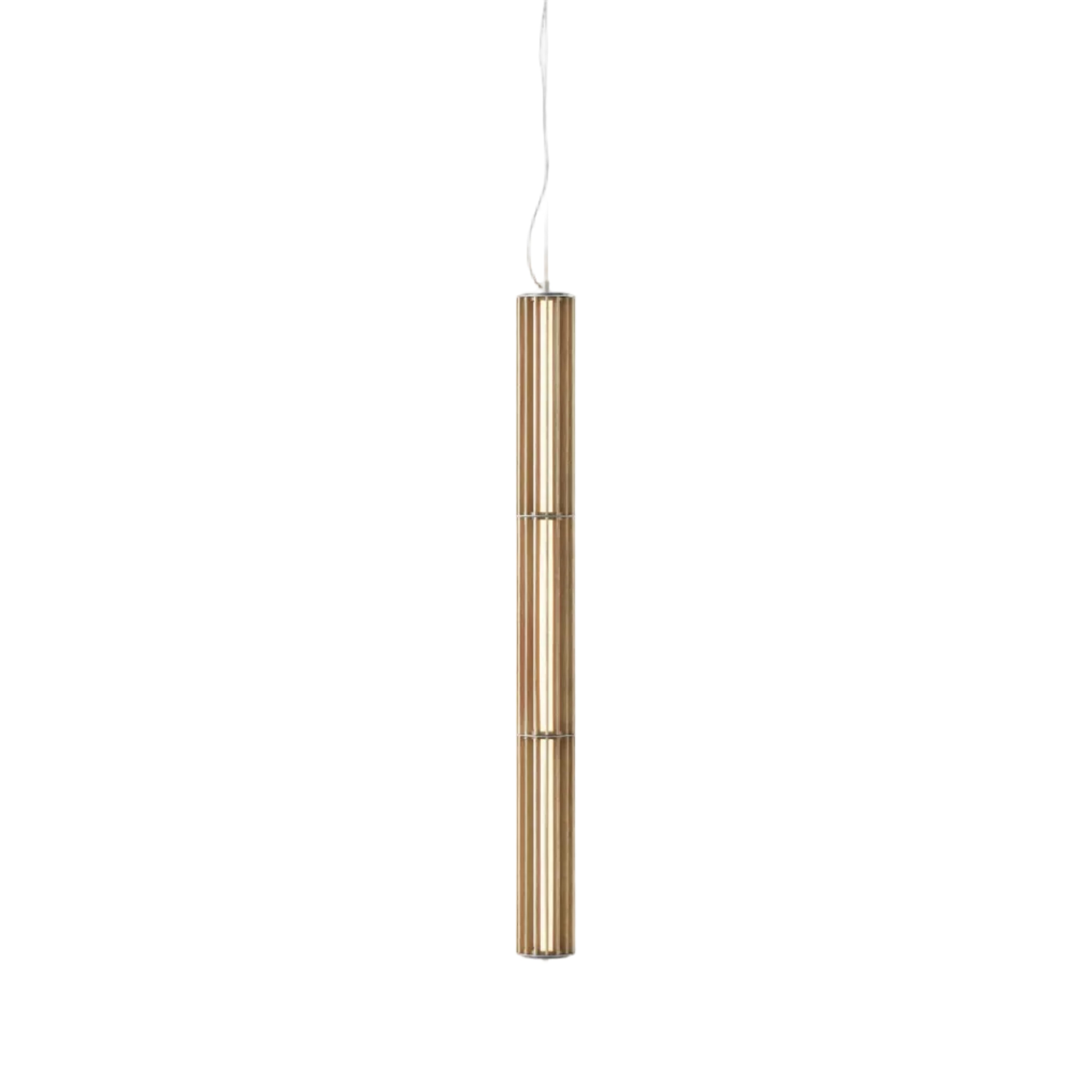 Lustrná lampa NUMBRA TY1 z hliníku a dubového dřeva