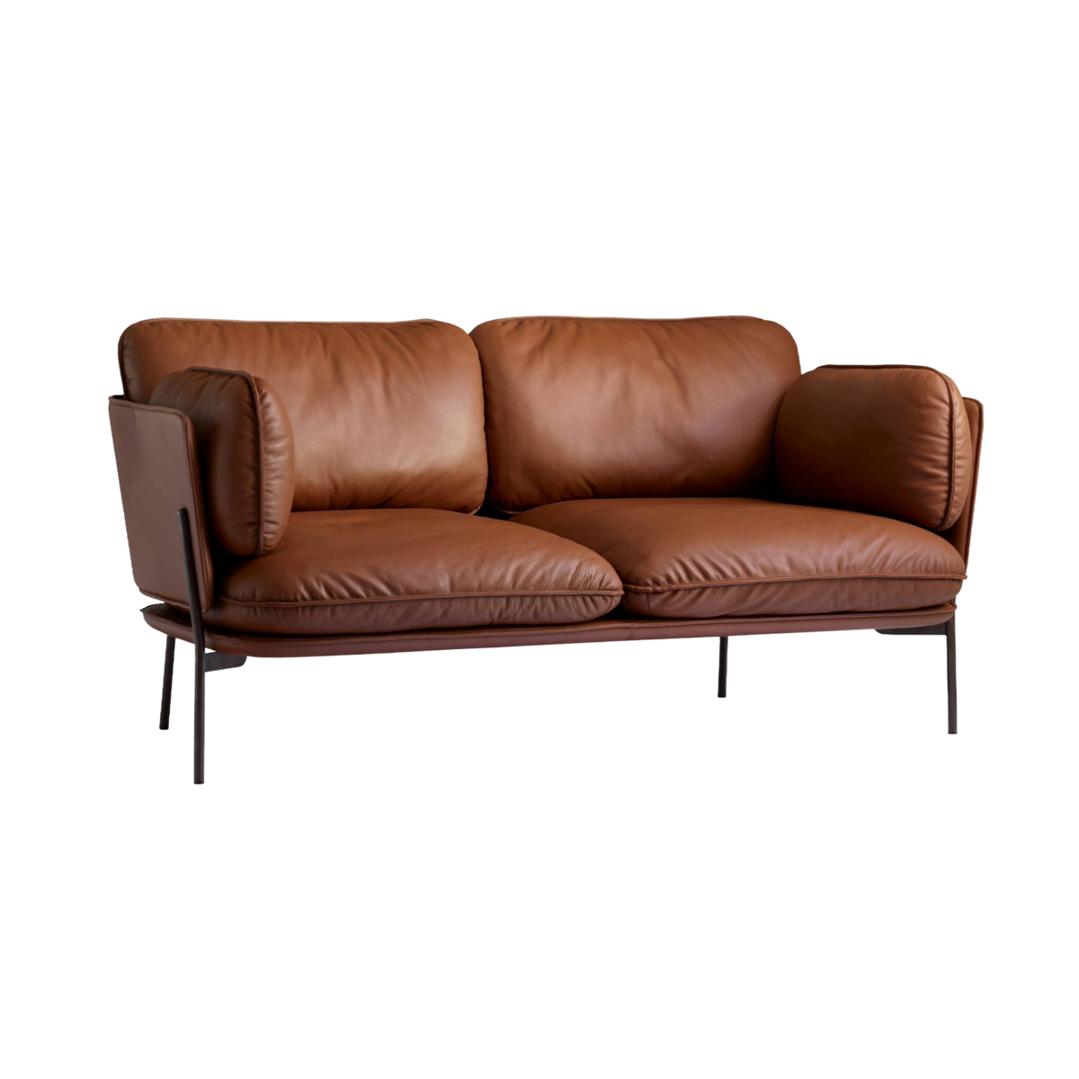 Sofa pro 2 osoby CLOUD LN2 čalouněná s černým podstavcem