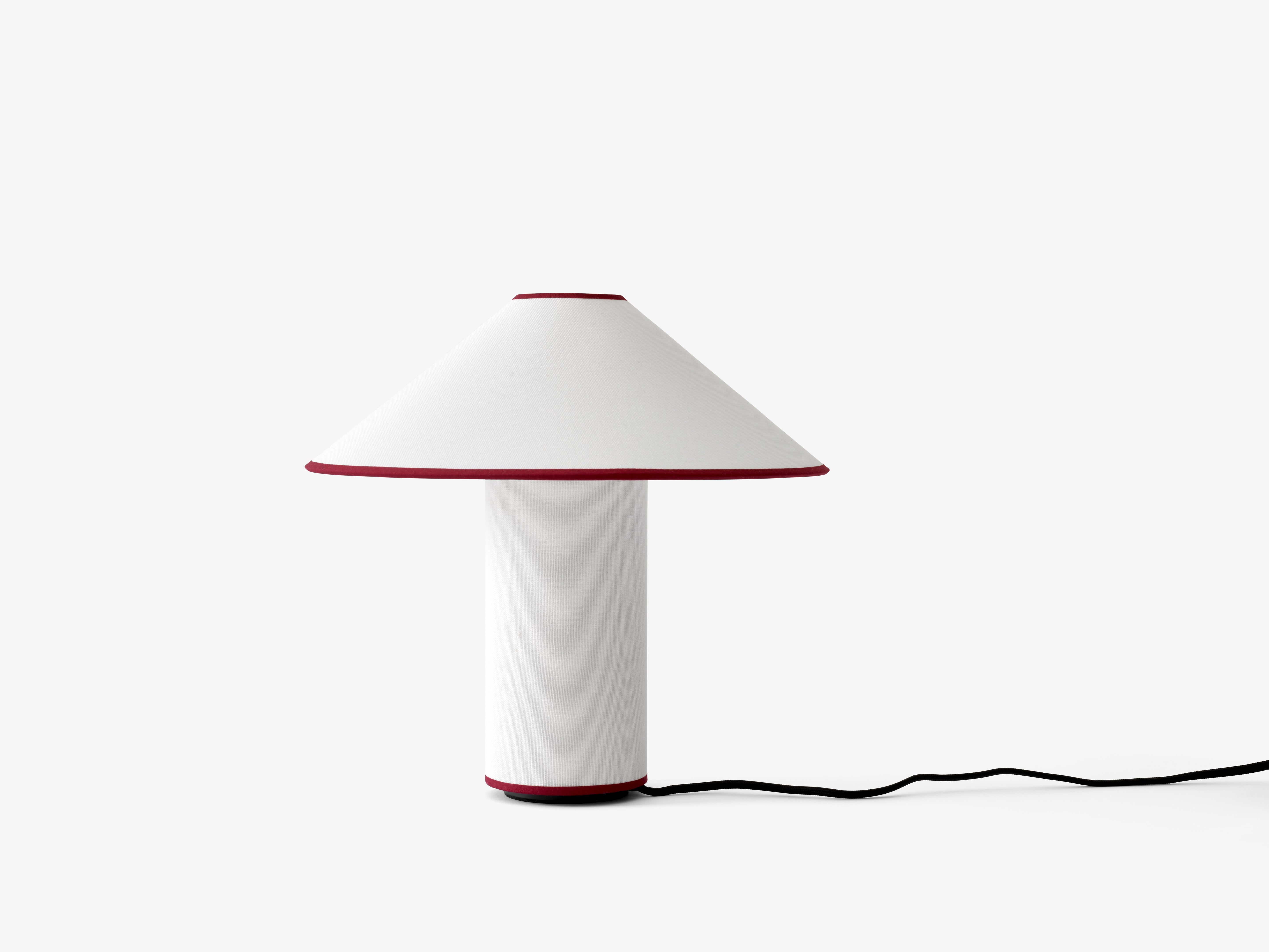 Stolní lampa COLETTE ATD6 bílá s červeným zakončením
