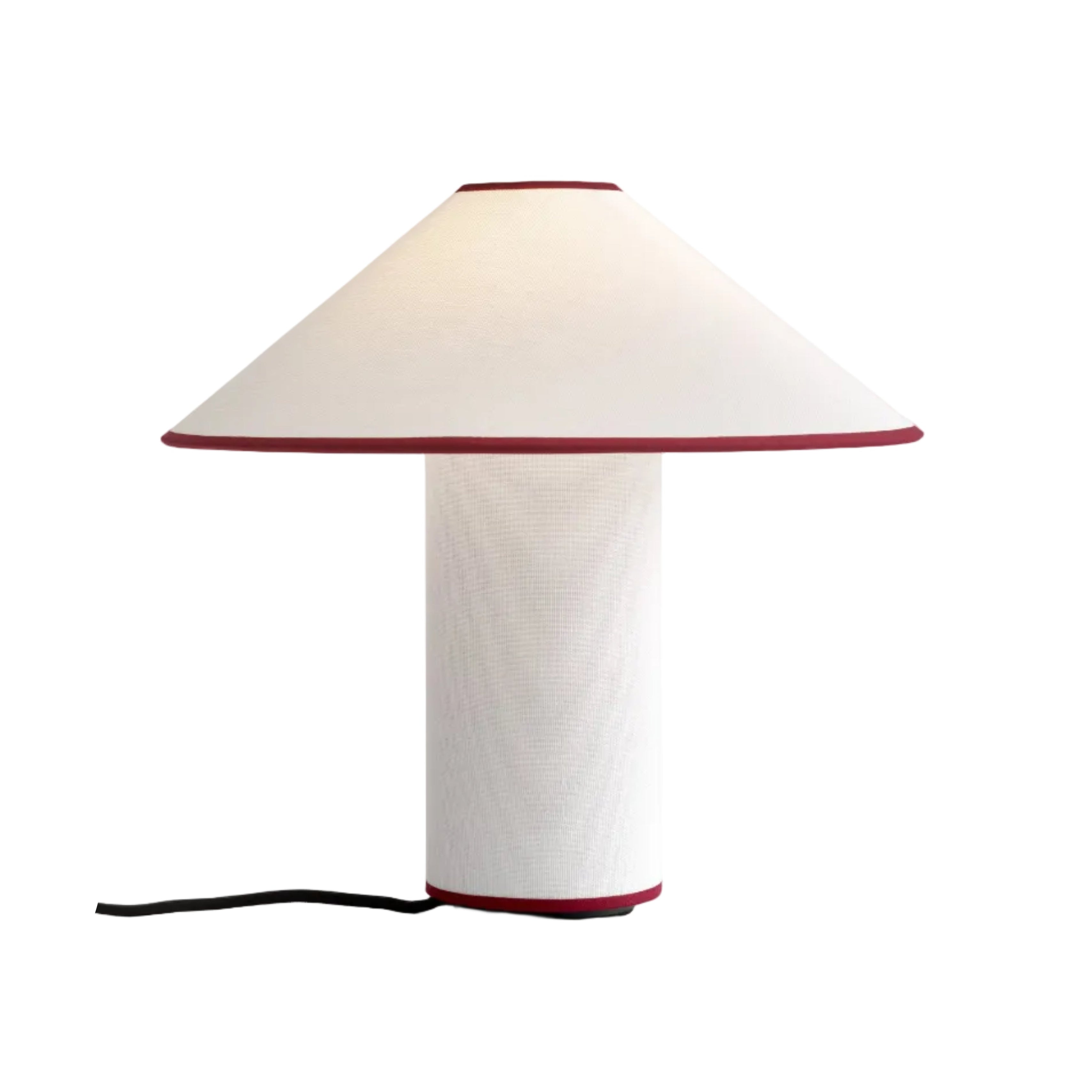 Stolní lampa COLETTE ATD6 bílá s červeným zakončením
