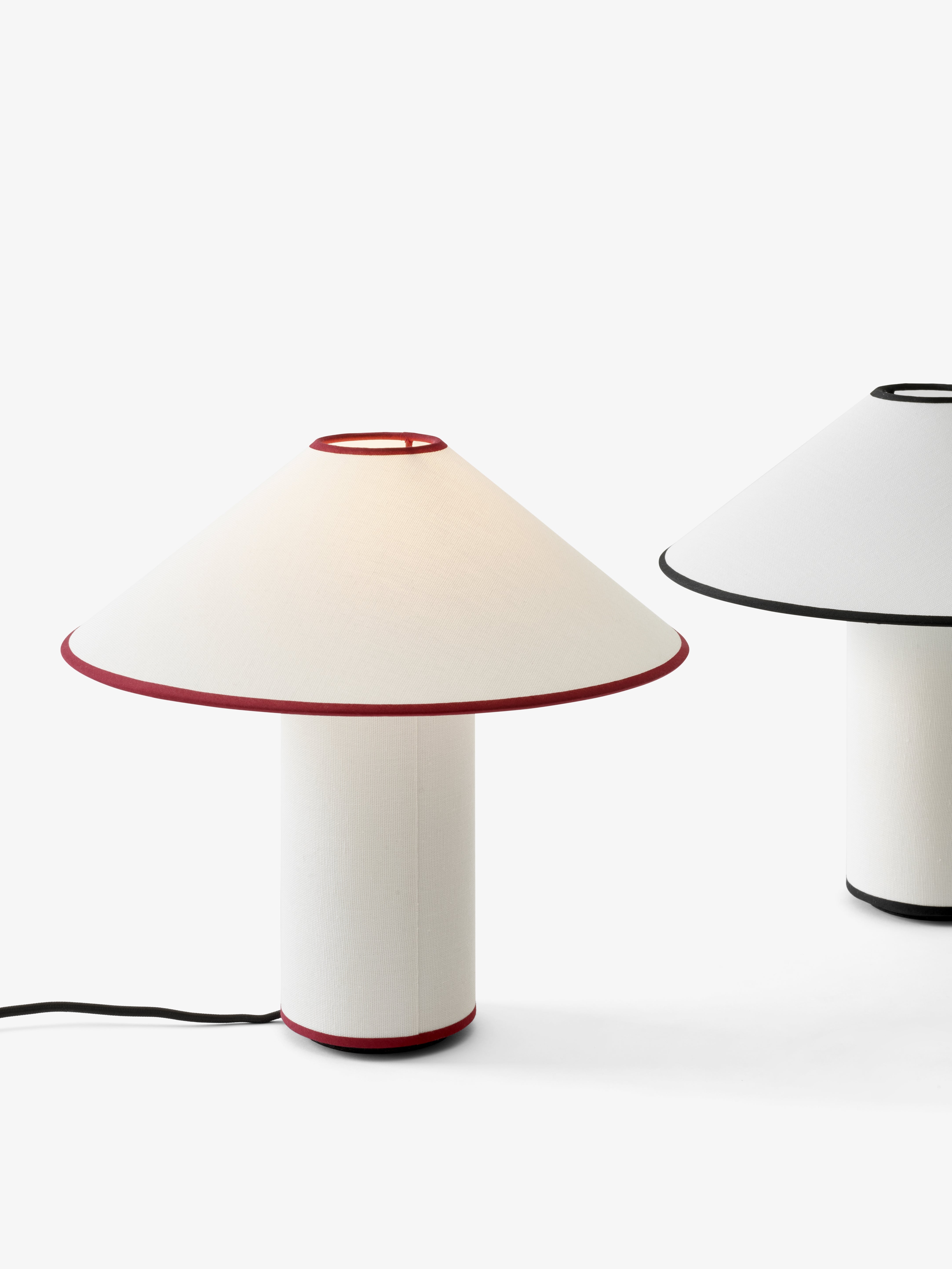 Stolní lampa COLETTE ATD6 bílá s červeným zakončením